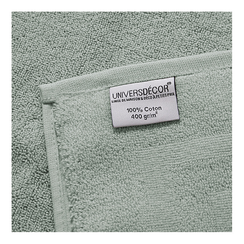 Set of 2 washcloths COTON PUR Green