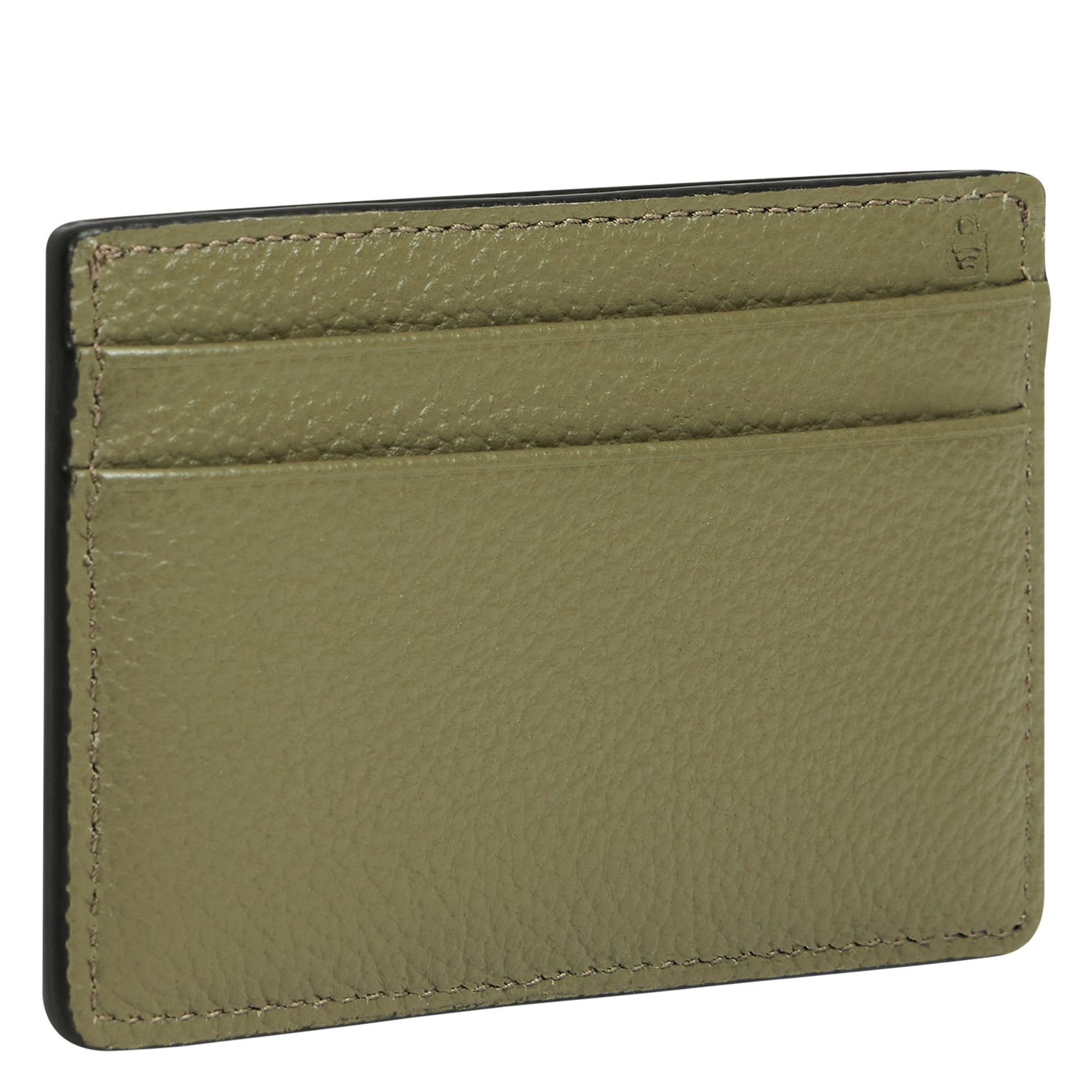 - 100% leer, - 6 kaarthoudersplitten, - 1 centrale zak, - Afmetingen: L10 x H7 cm. LE TANNEUR Groen