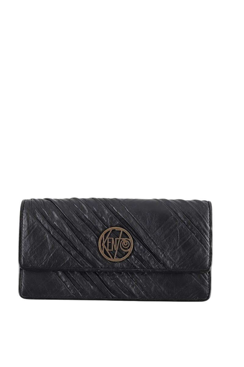 Leather card holder KENZO - SECONDE MAIN Black
