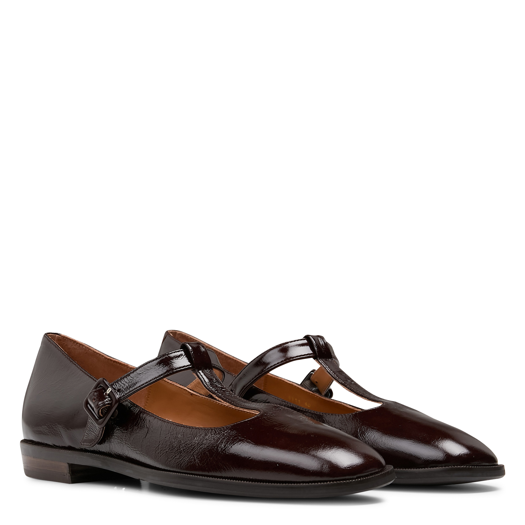 Ballerines en cuir Marron