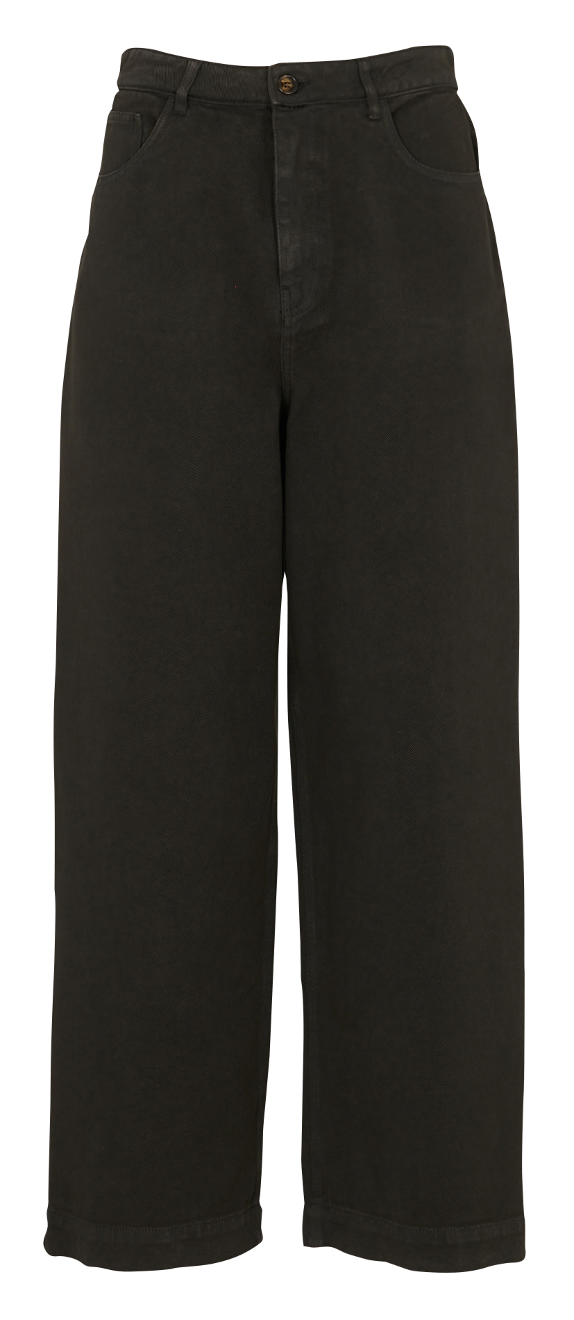 Cotton-blend wide-leg jeans BELLEPIECE Black