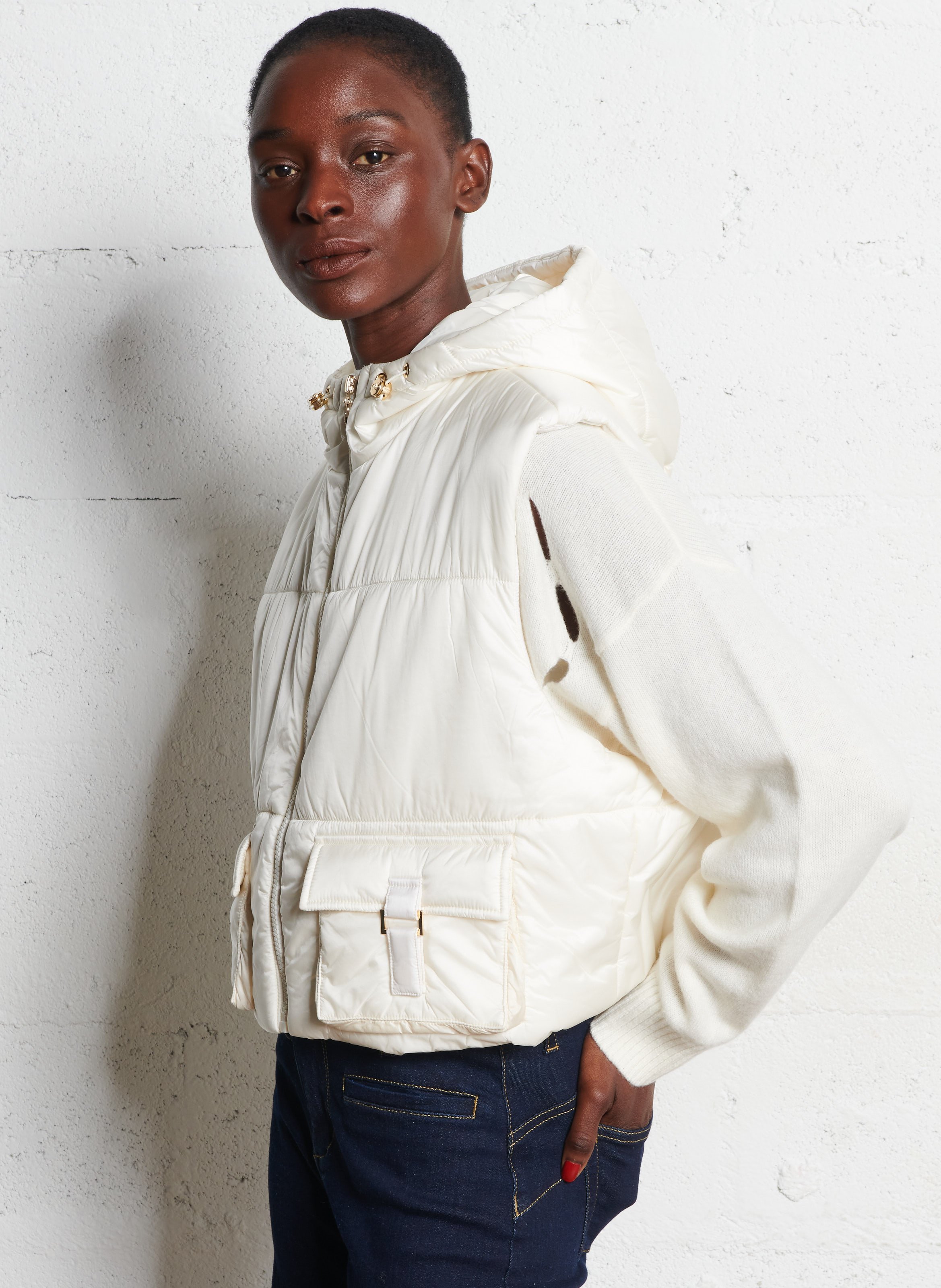 Doudoune à capuche oversize  LIU JO Beige