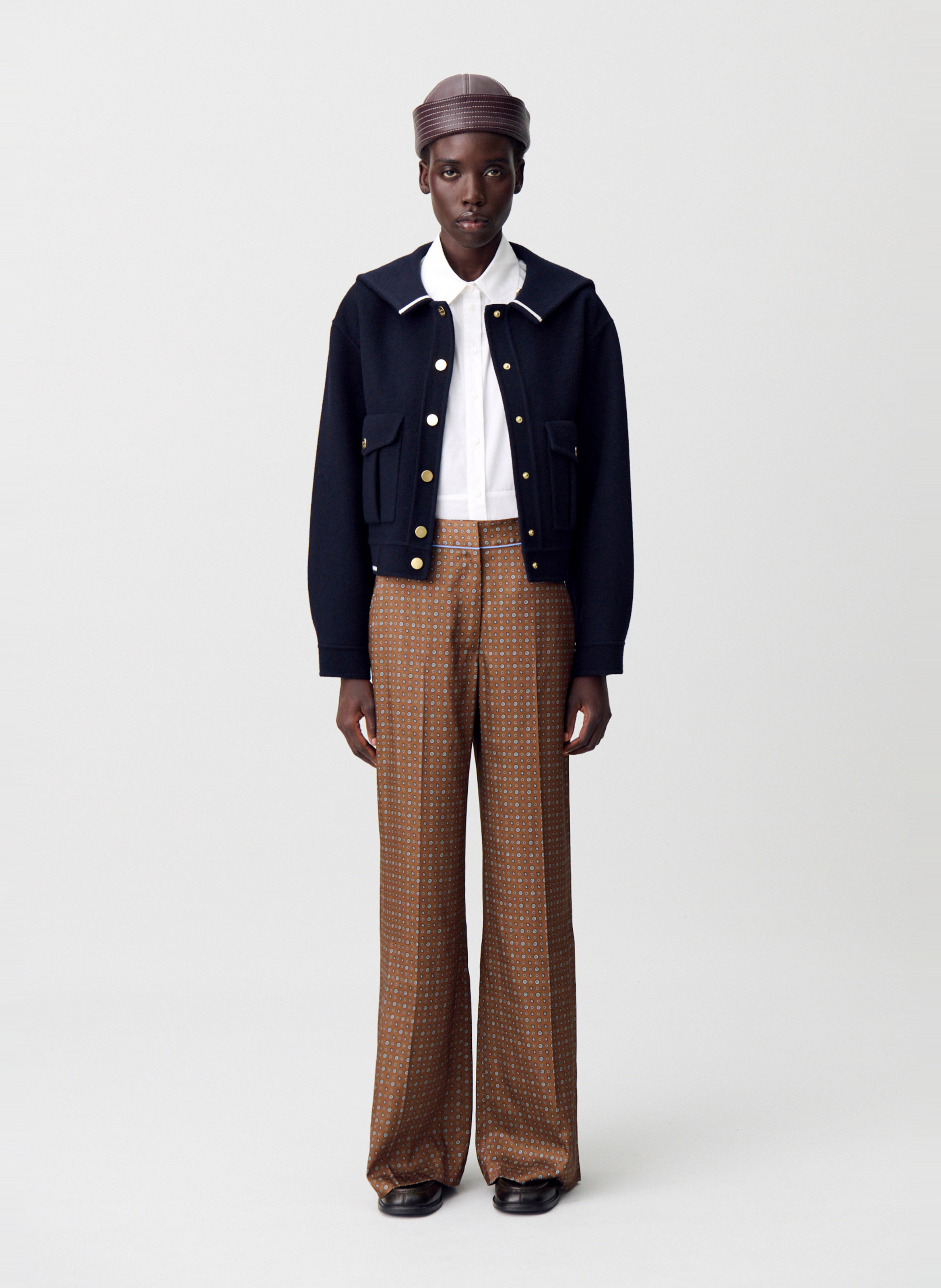 Flared printed pants CLAUDIE PIERLOT Brown