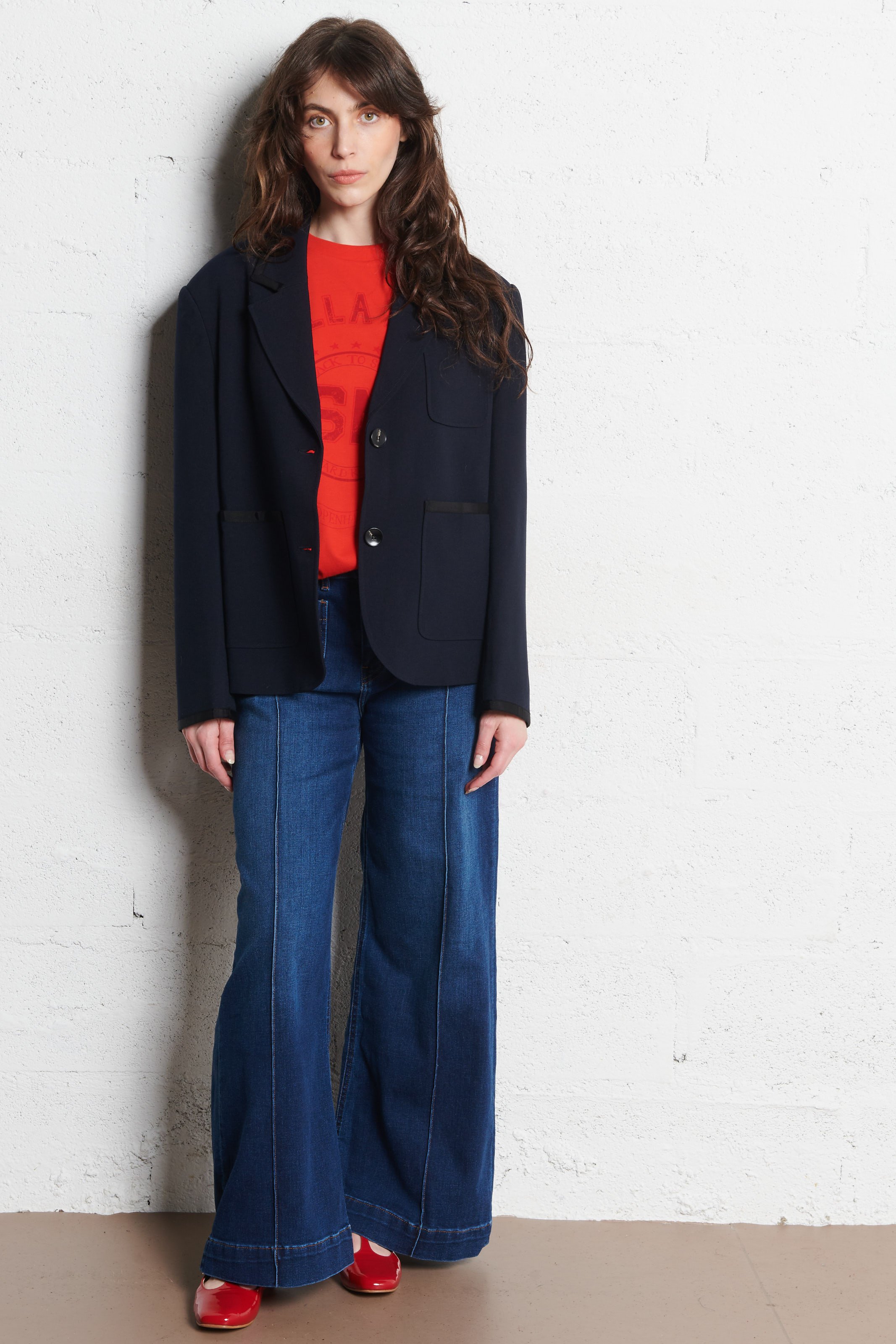 Veste de blazer droite  STELLA NOVA Bleu