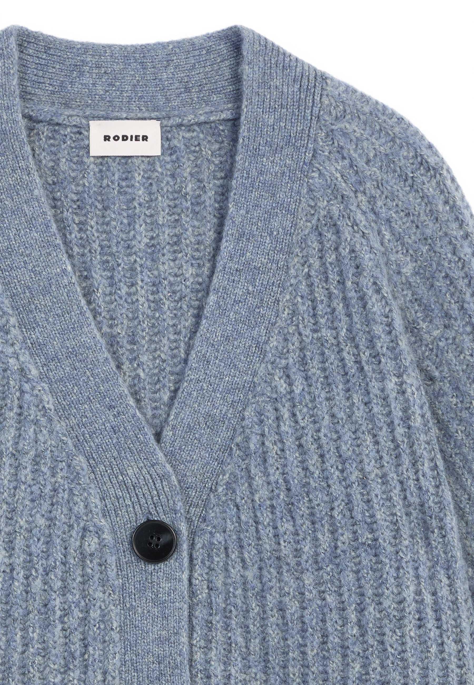 Oversized chunky knit vest RODIER Blue