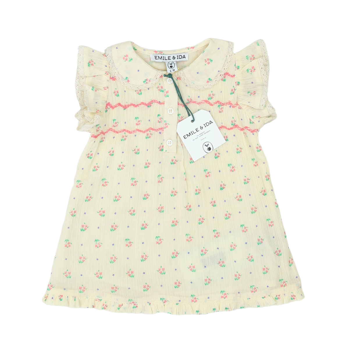 Beige Baby Dress - 6 months EMILE ET IDA - SECONDE MAIN Beige