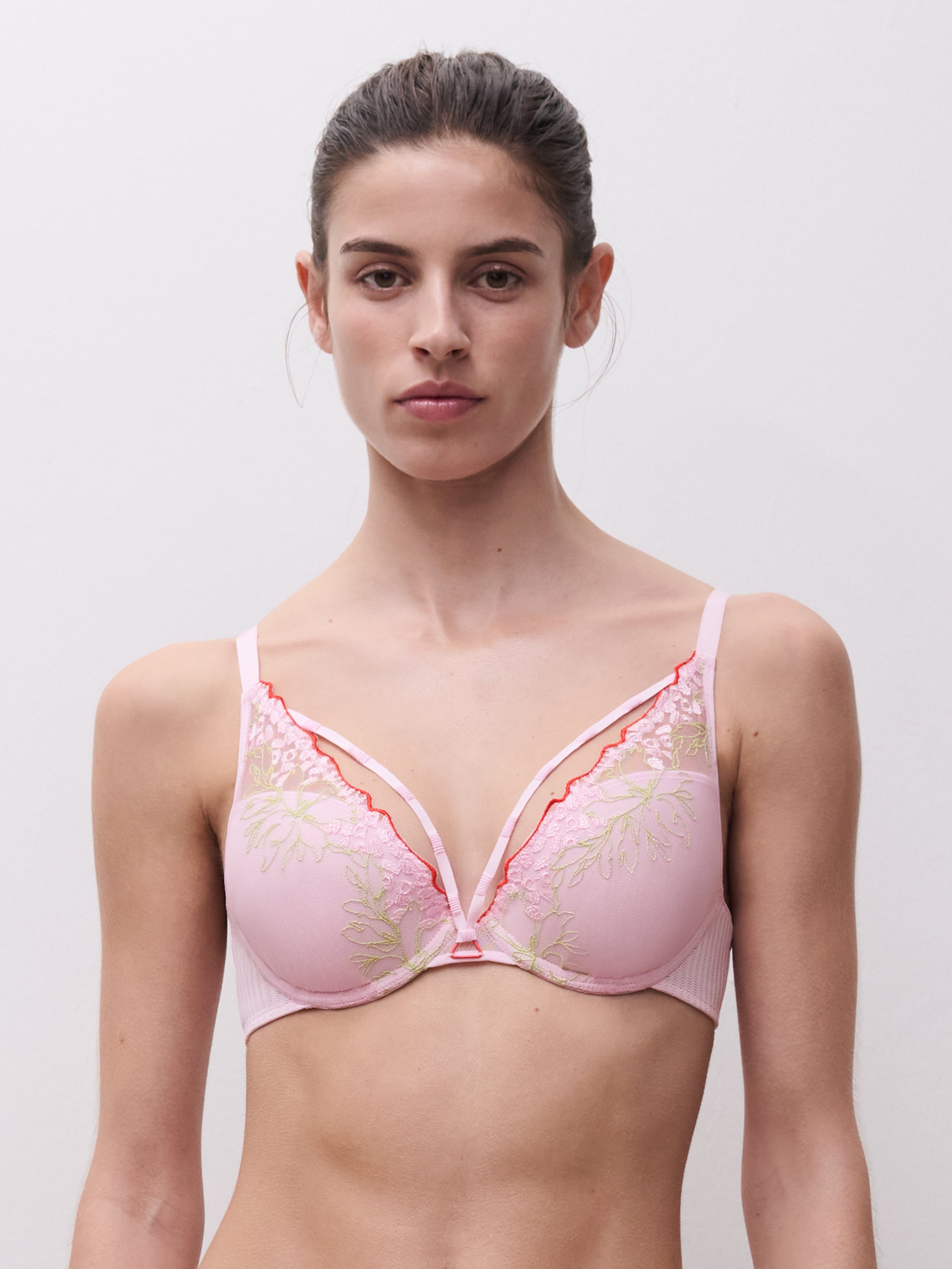 Push-up padded bra with embroidery CHANTELLE PULP Multicolored