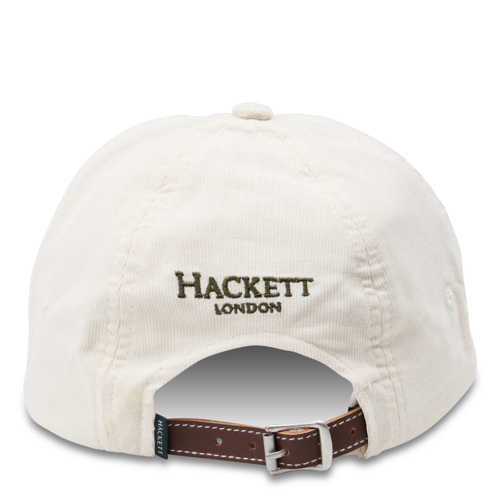 Geborduurde pet van ribfluweel katoen HACKETT Wit