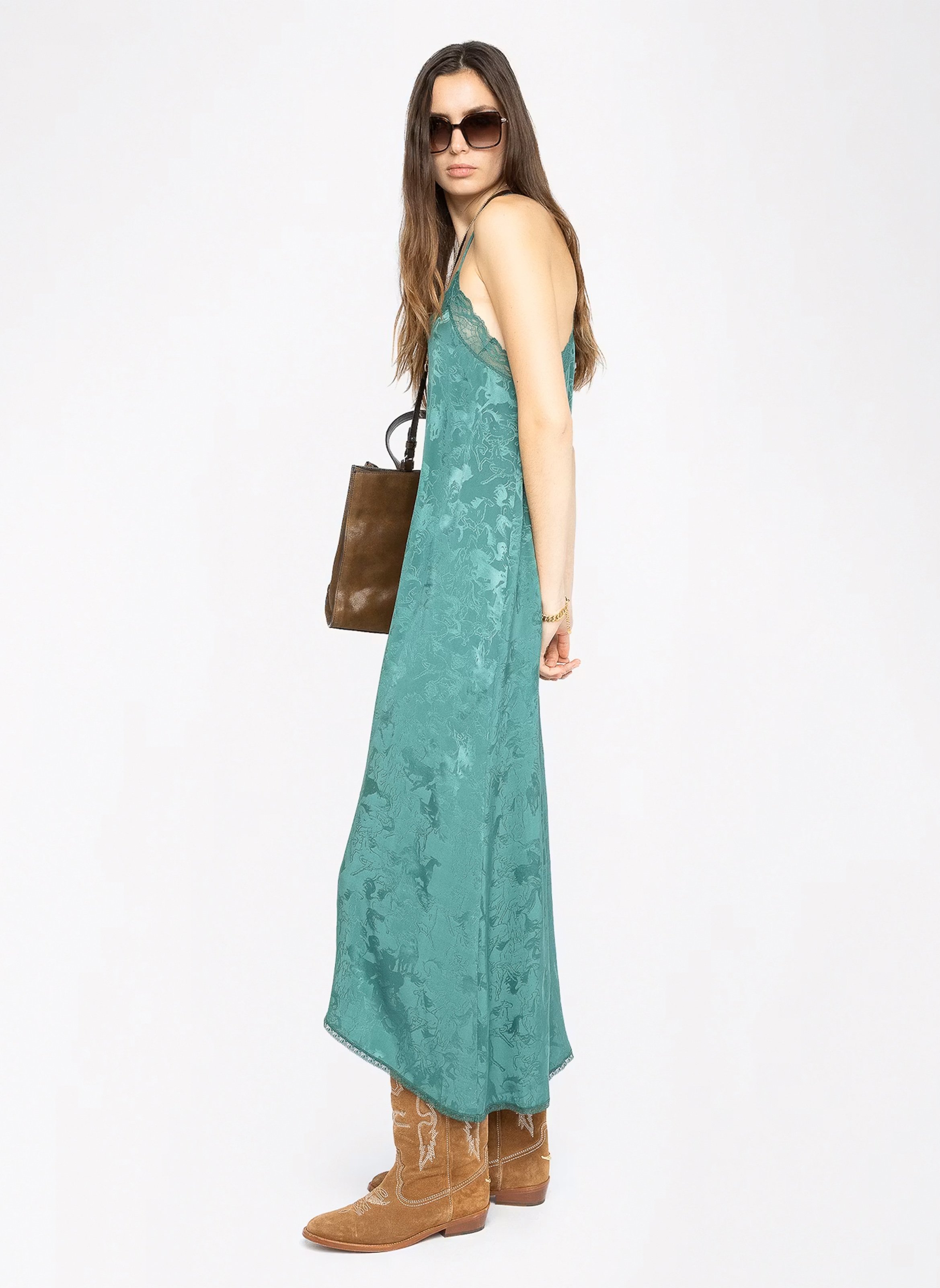 Robe longue brodée ZADIG&VOLTAIRE Vert