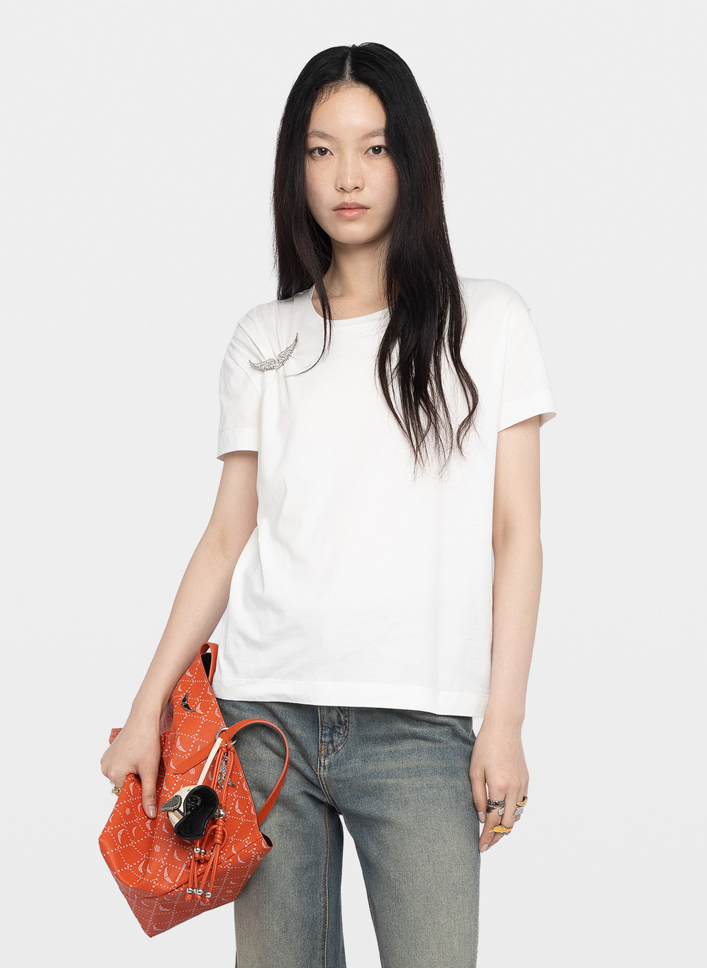 Tee-shirt droit col rond en coton ZADIG&VOLTAIRE