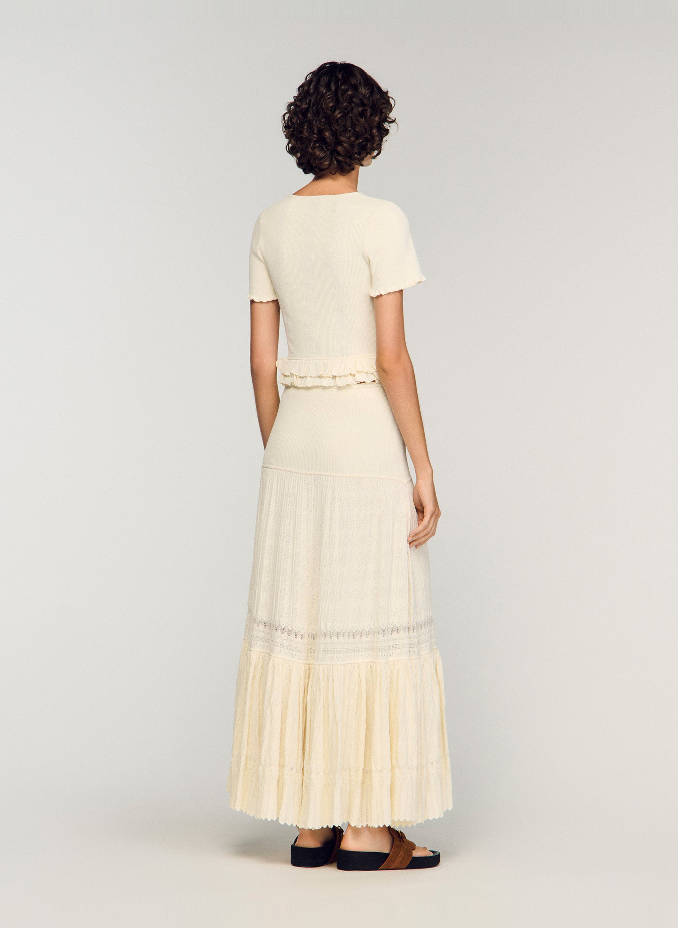 Top col rond  SANDRO Beige