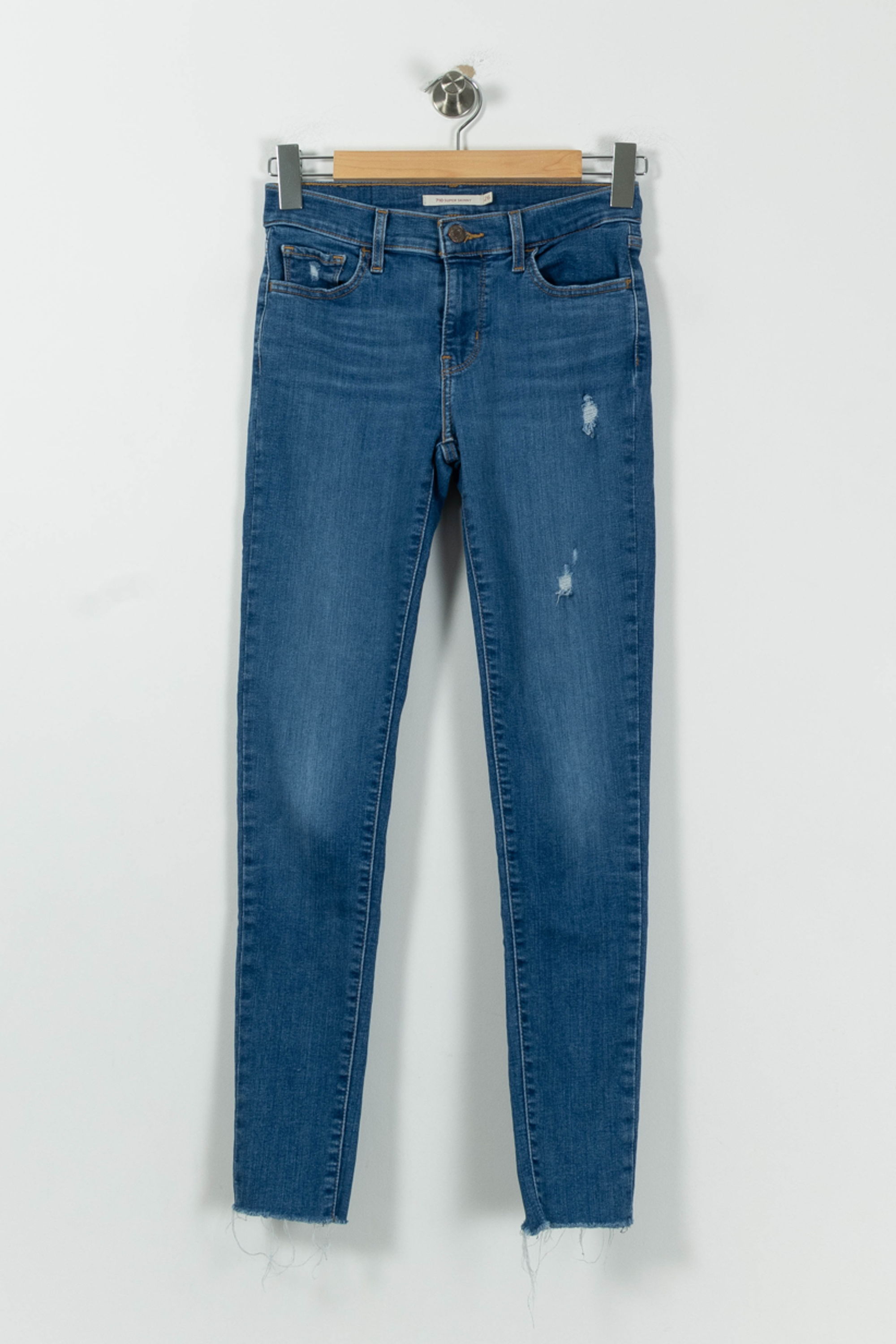 Cropped slim jeans with studs LEVI'S - Seconde main Blue