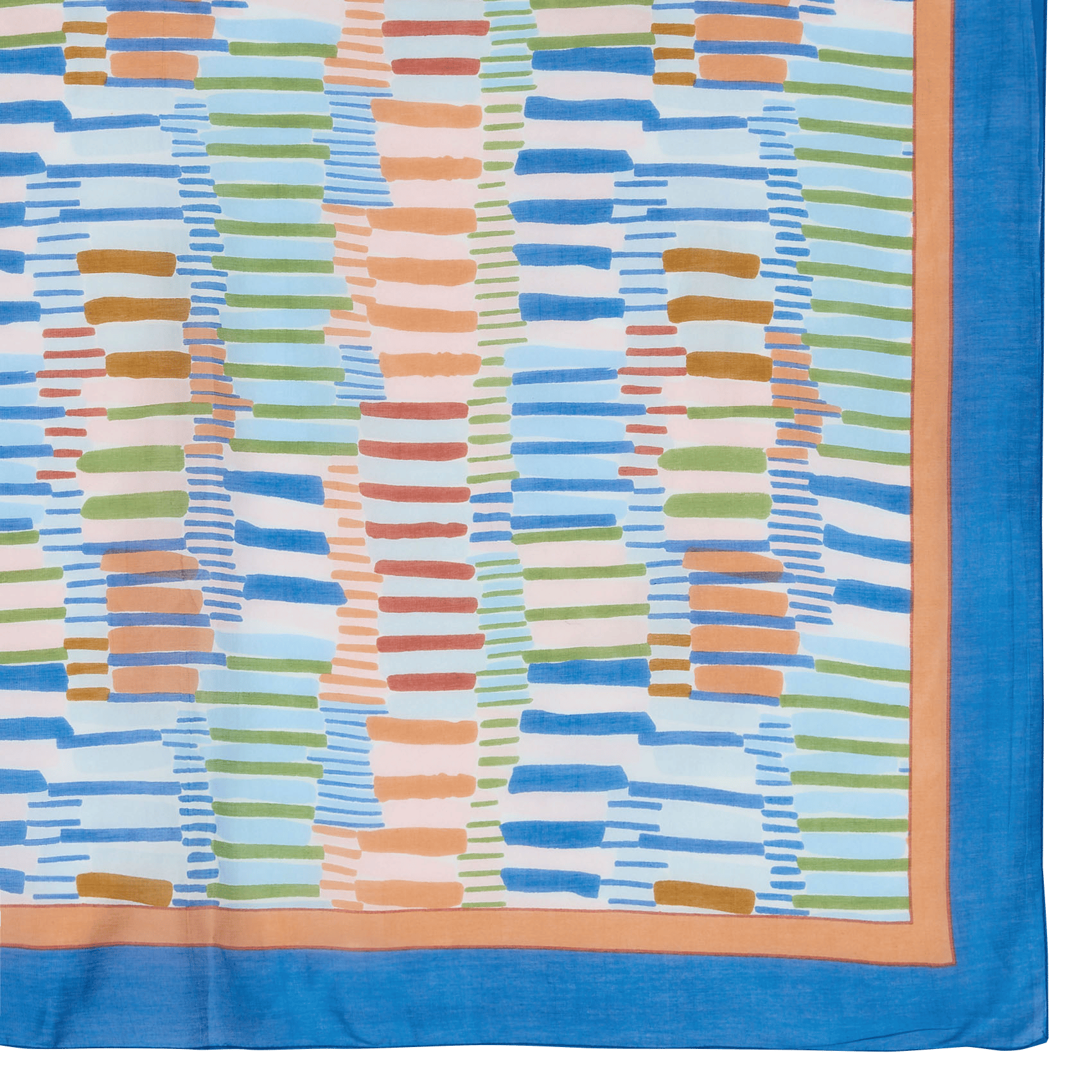 Bedrucktes Tuch aus Baumwolle und Seide COTELAC ACOTE Blau