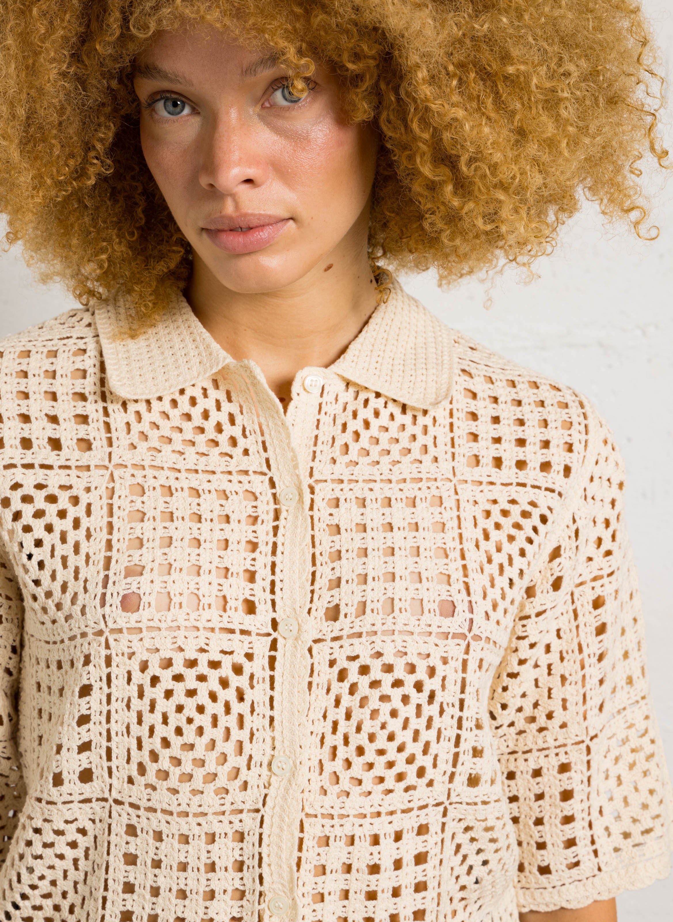 Cardigan oversize en coton mélangé LE TEMPS DES CERISES Bleu