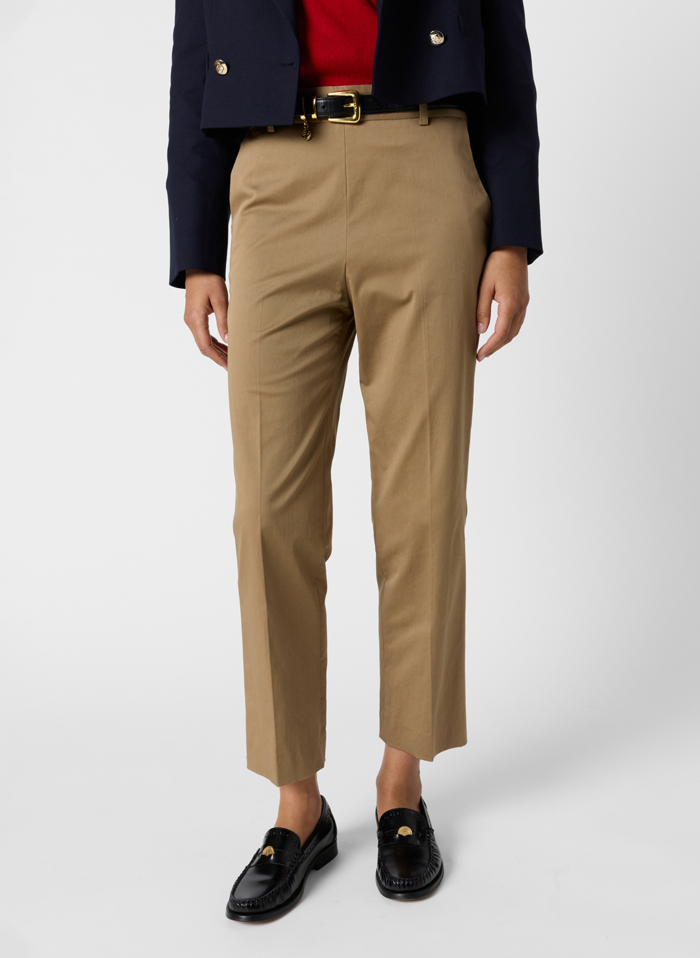 Pantalon droit en coton mélangé GERARD DAREL Marron
