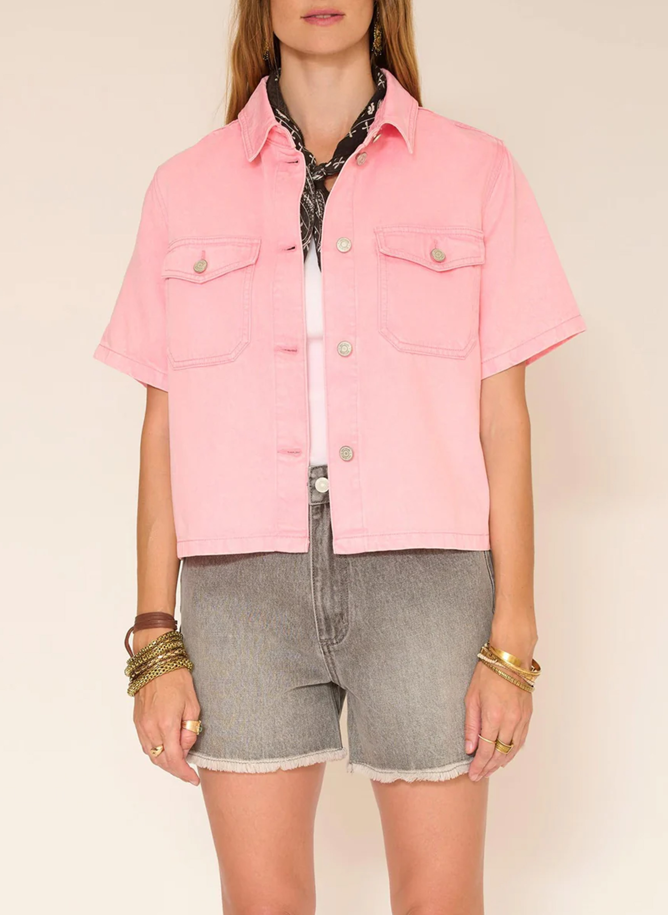 Chemise col classique  MKT Rose