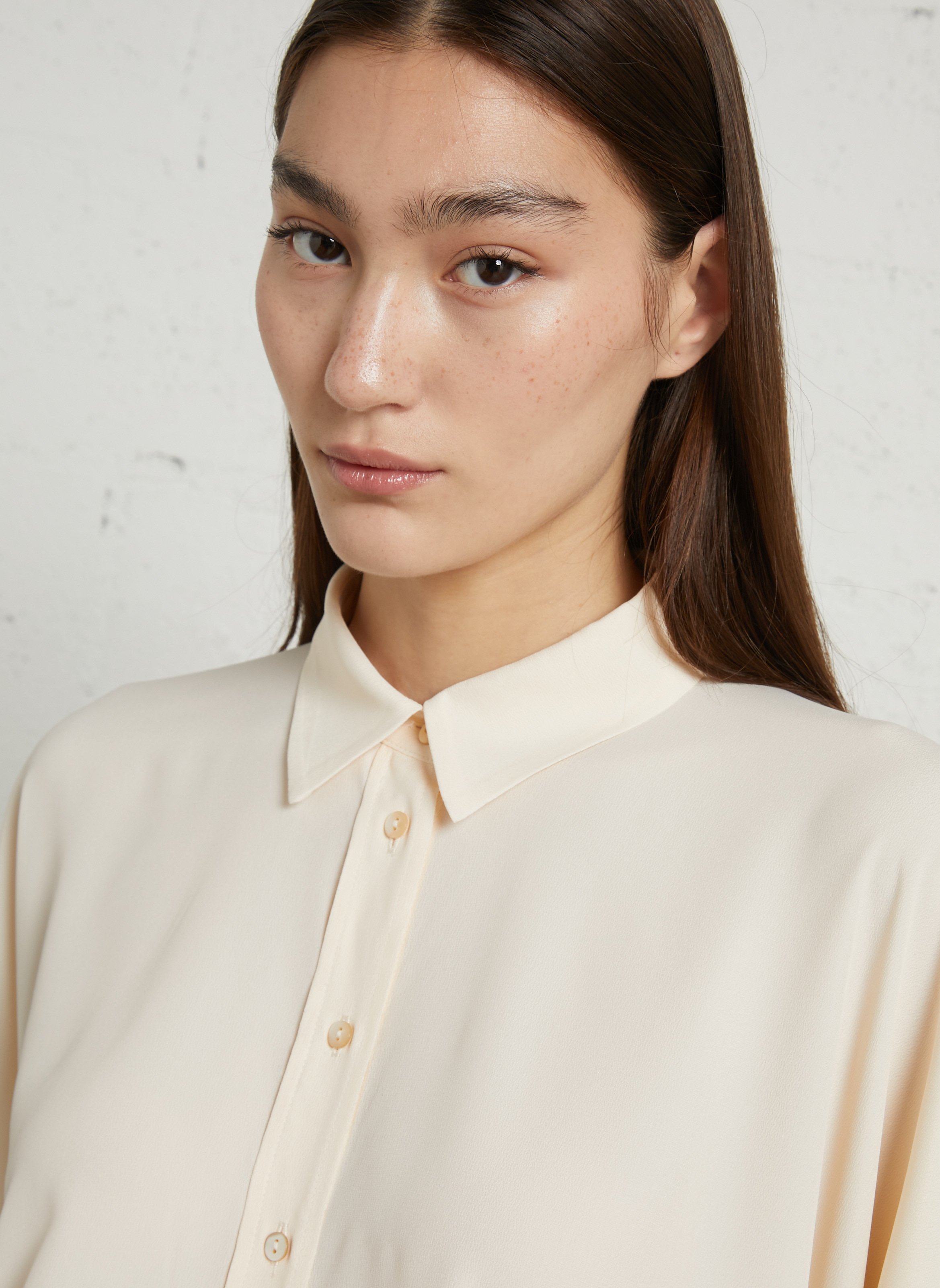 Oversized shirt with classic collar MOMONI Beige