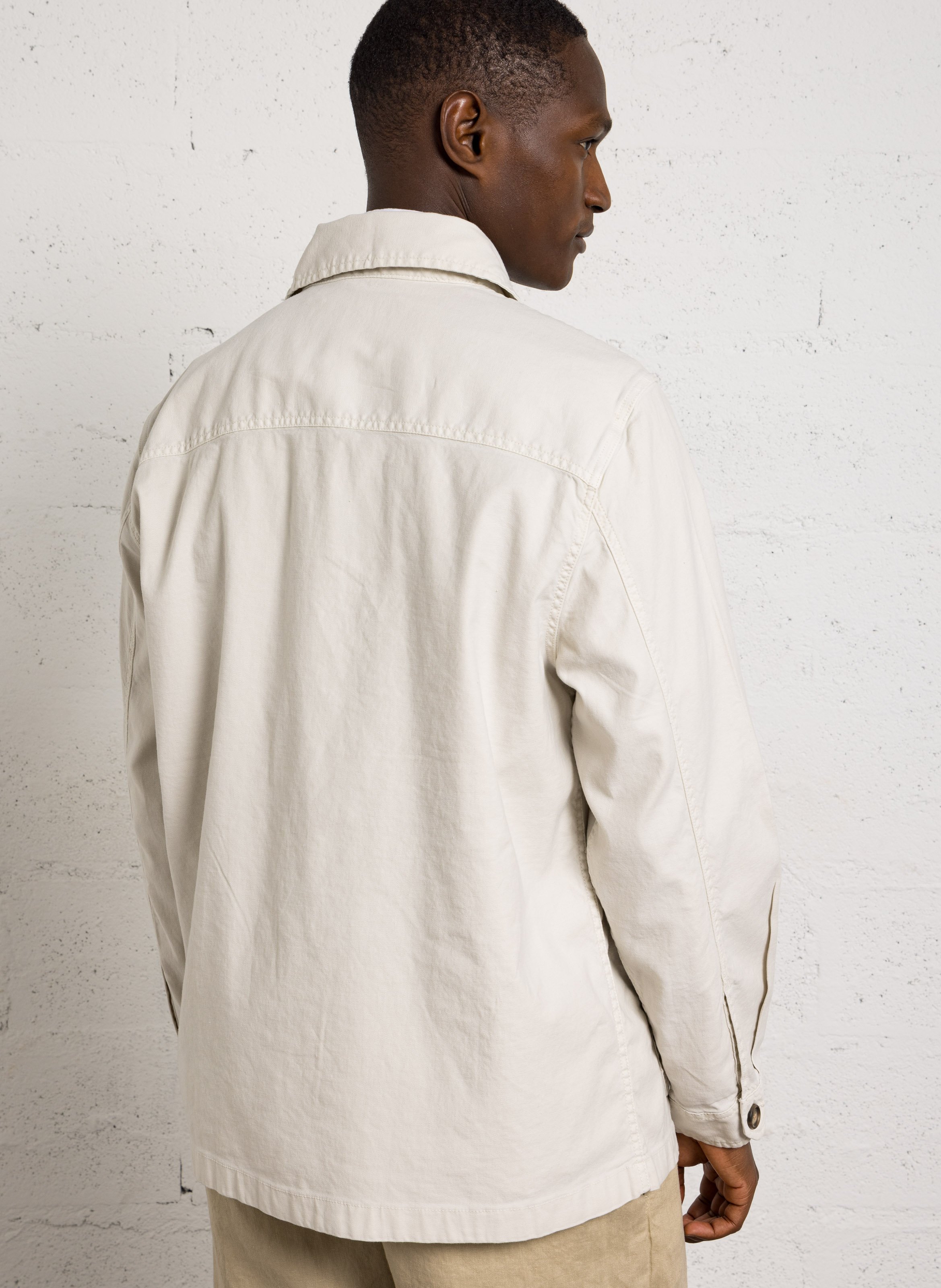 Chemise col classique en coton GANT Beige