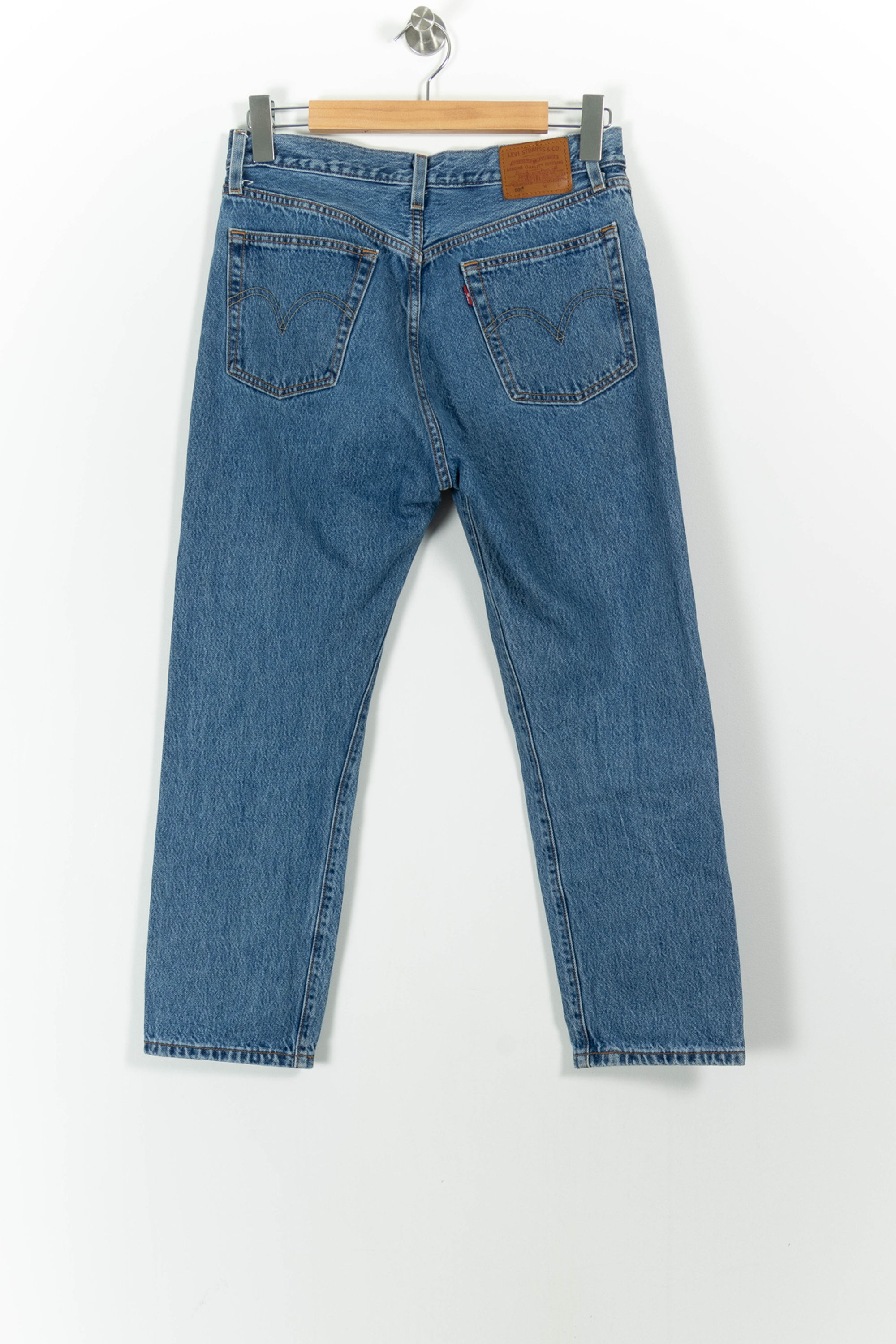 Cropped slim jeans with studs LEVI'S - Seconde main Blue