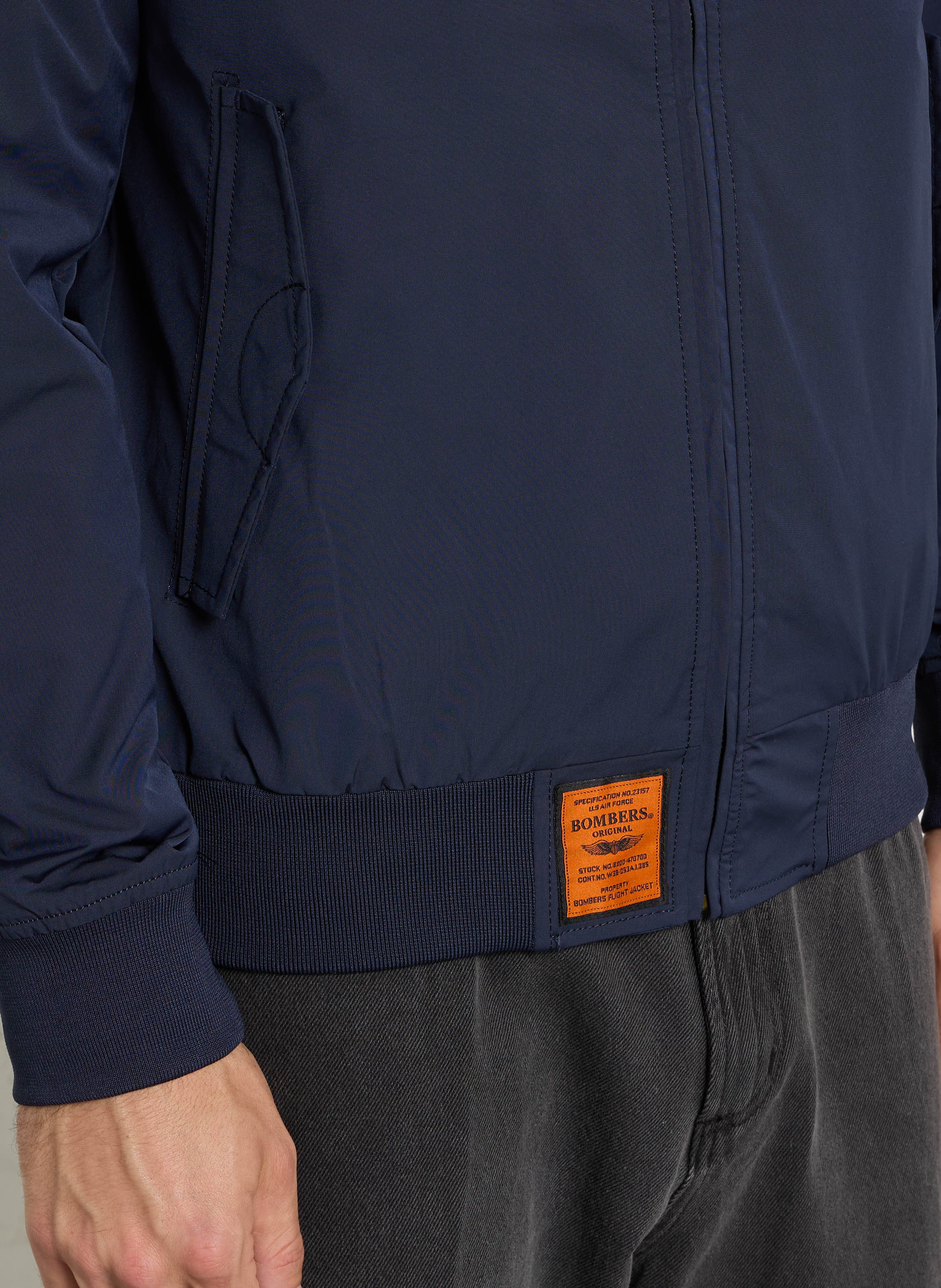 Oversized jack met klassieke kraag BOMBERS ORIGINAL Blauw