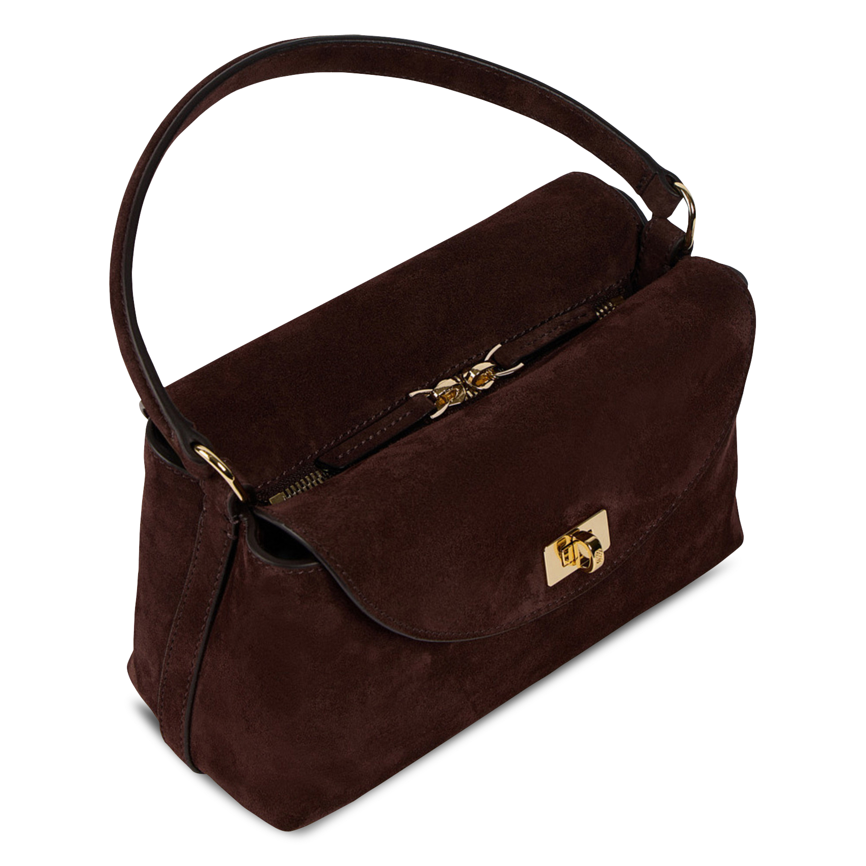 Leren handtas SANDRO Bruin