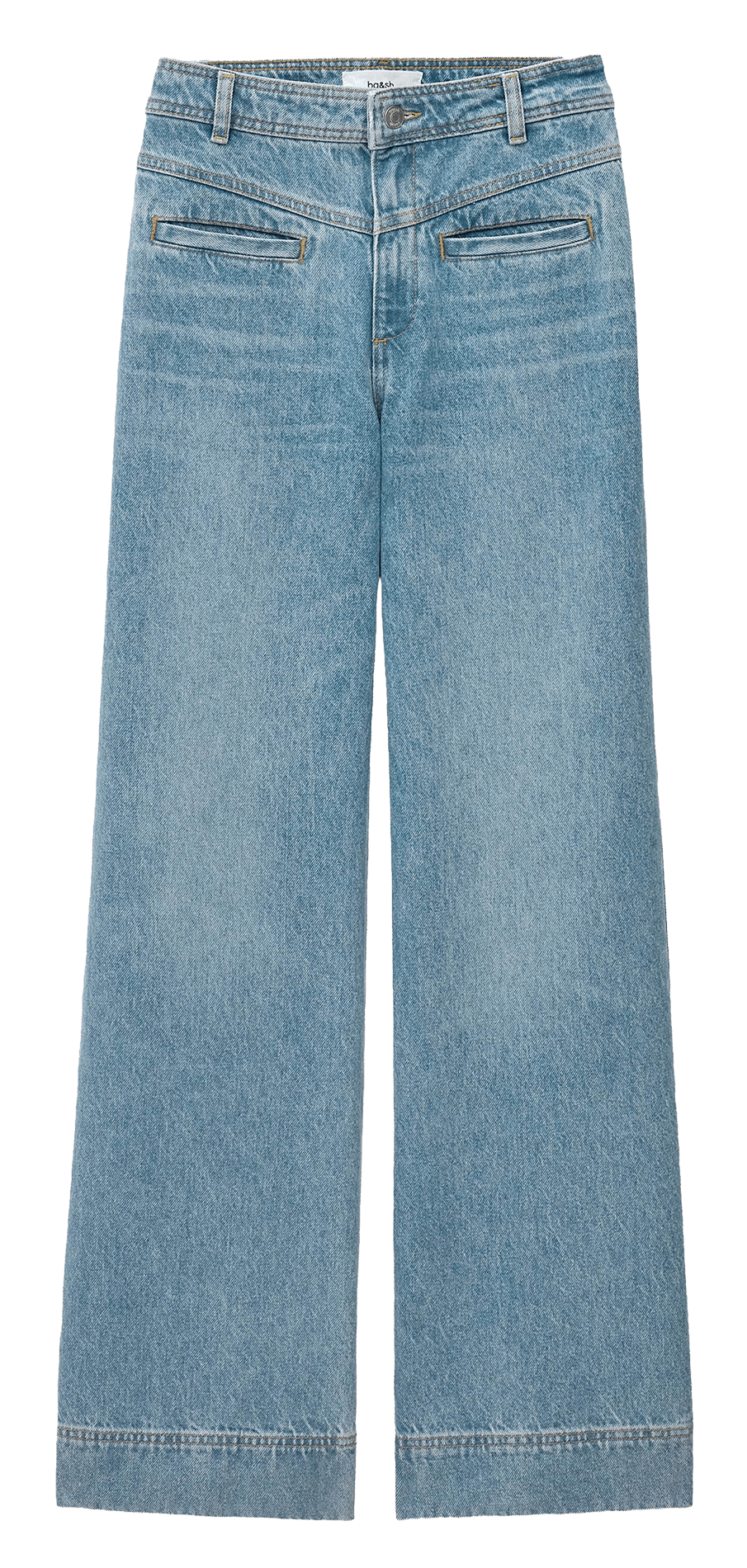 Wijde effen jeans met zakken BA&SH Blauw