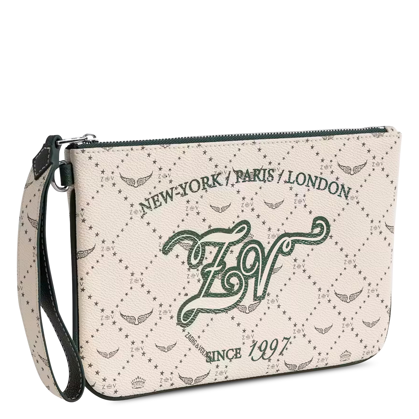 Printed clutch bag ZADIG&VOLTAIRE White