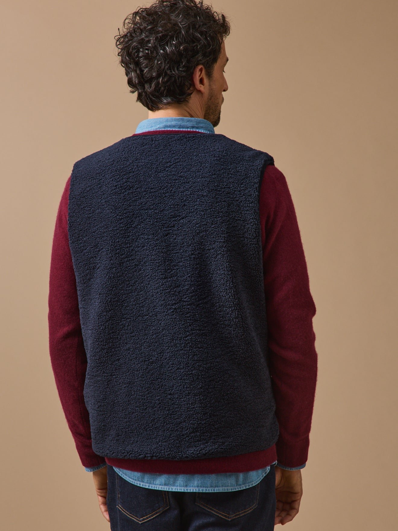Sleeveless sherpa jacket CYRILLUS Blue