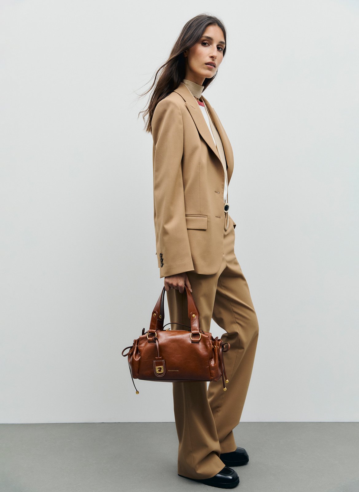 Flare tailored trousers GERARD DAREL Brown