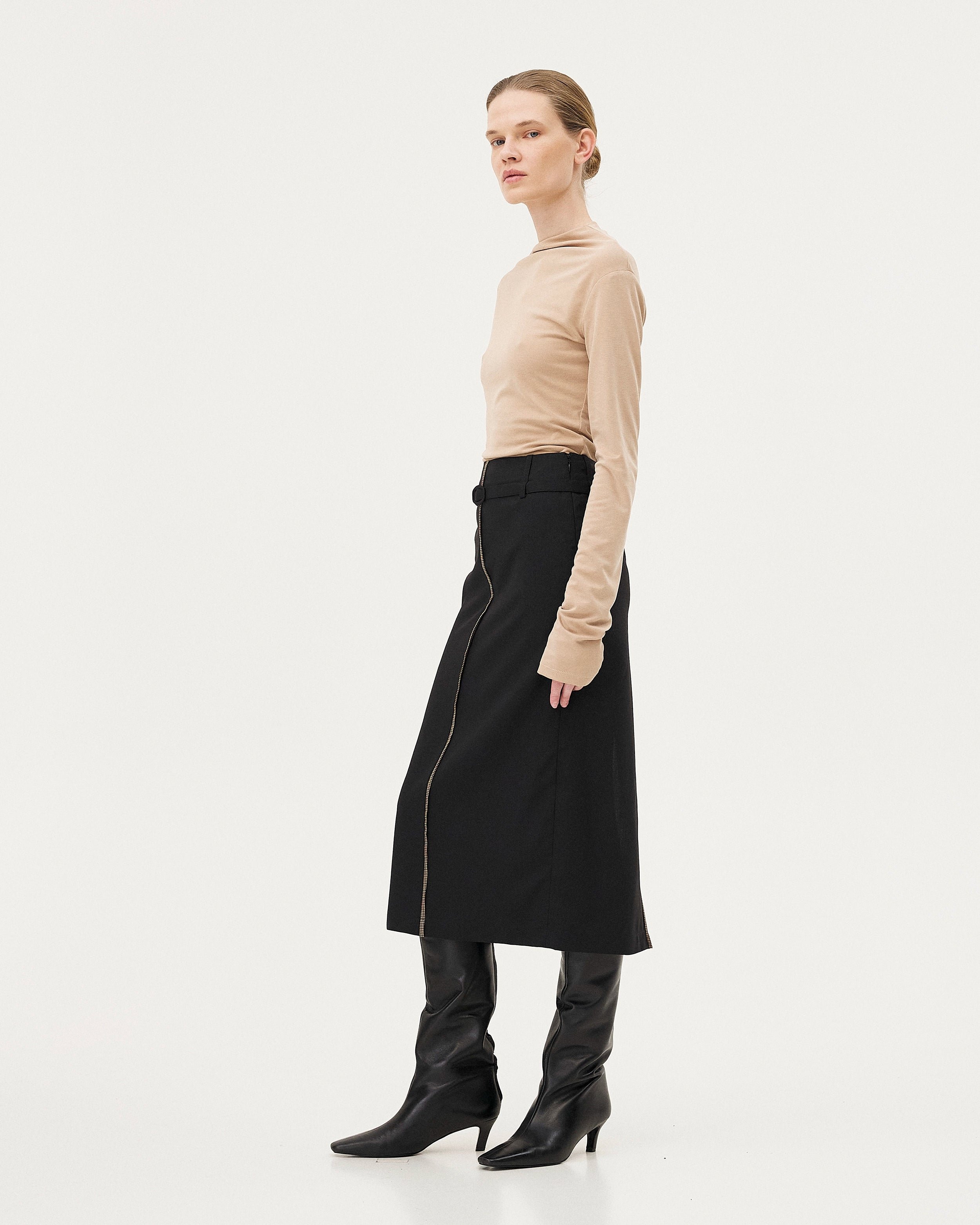 Asymmetrical top Elia | Beige Noyoco Women