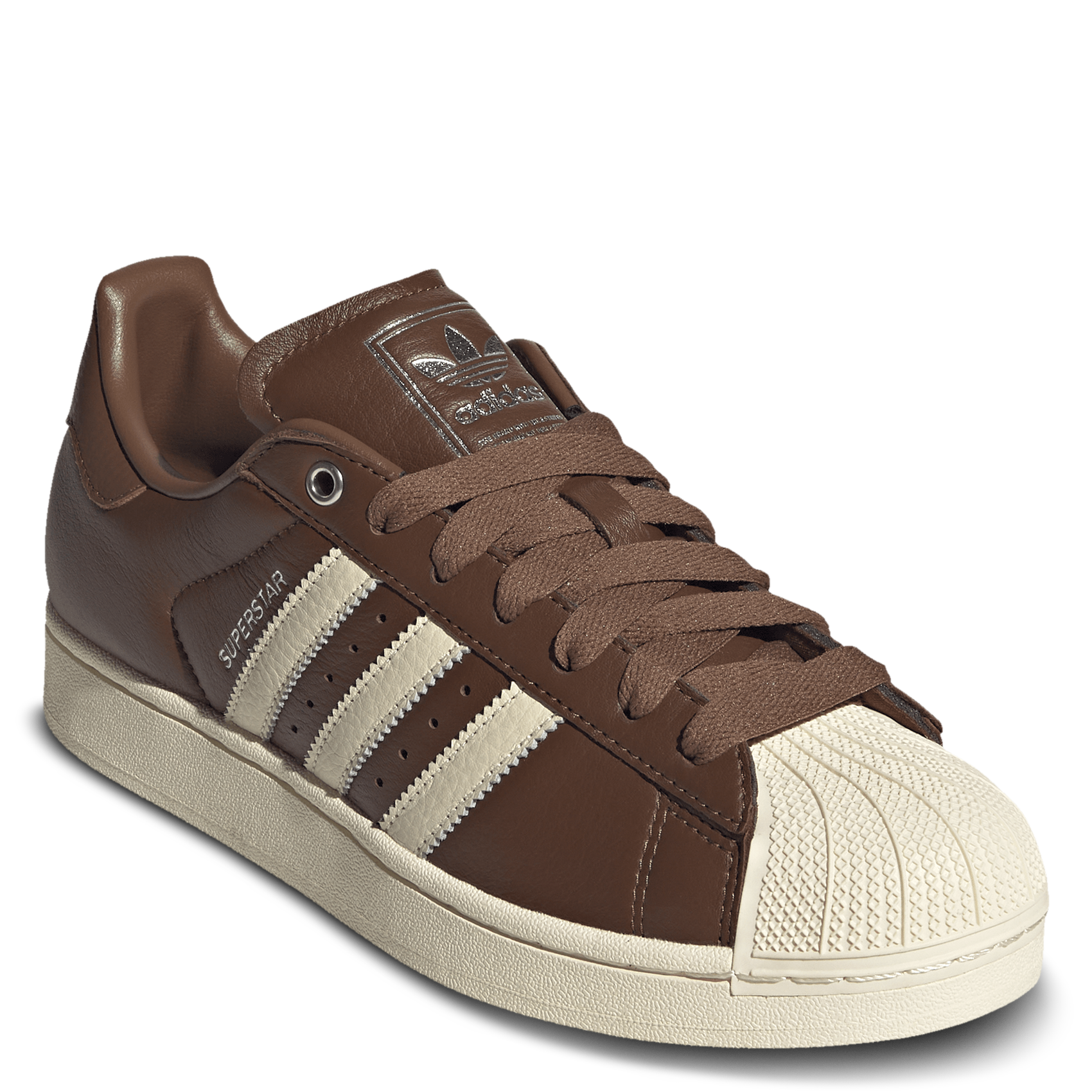 Low-top leather trainers ADIDAS Brown