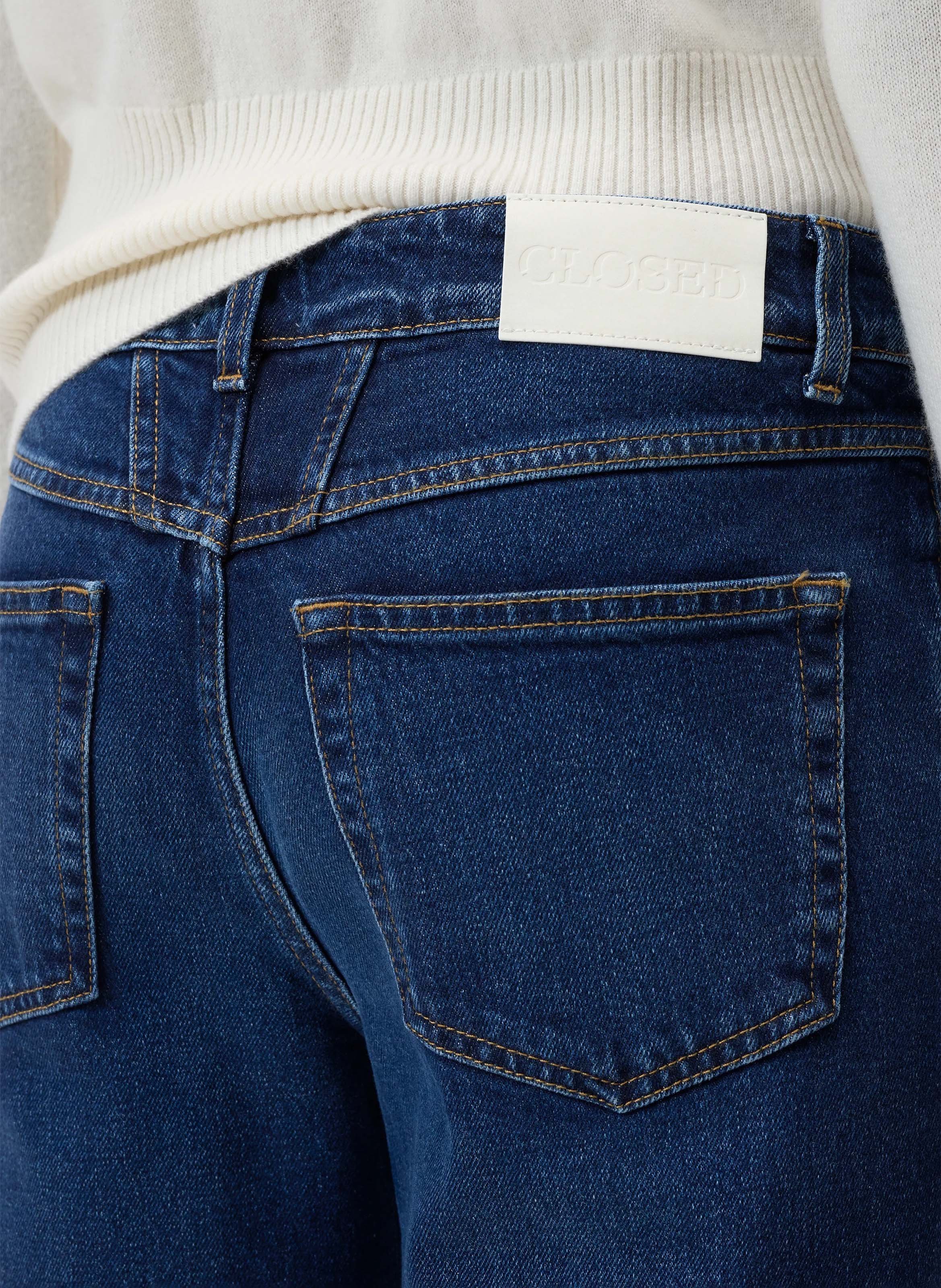 Cotton-blend straight-leg jeans CLOSED Blue