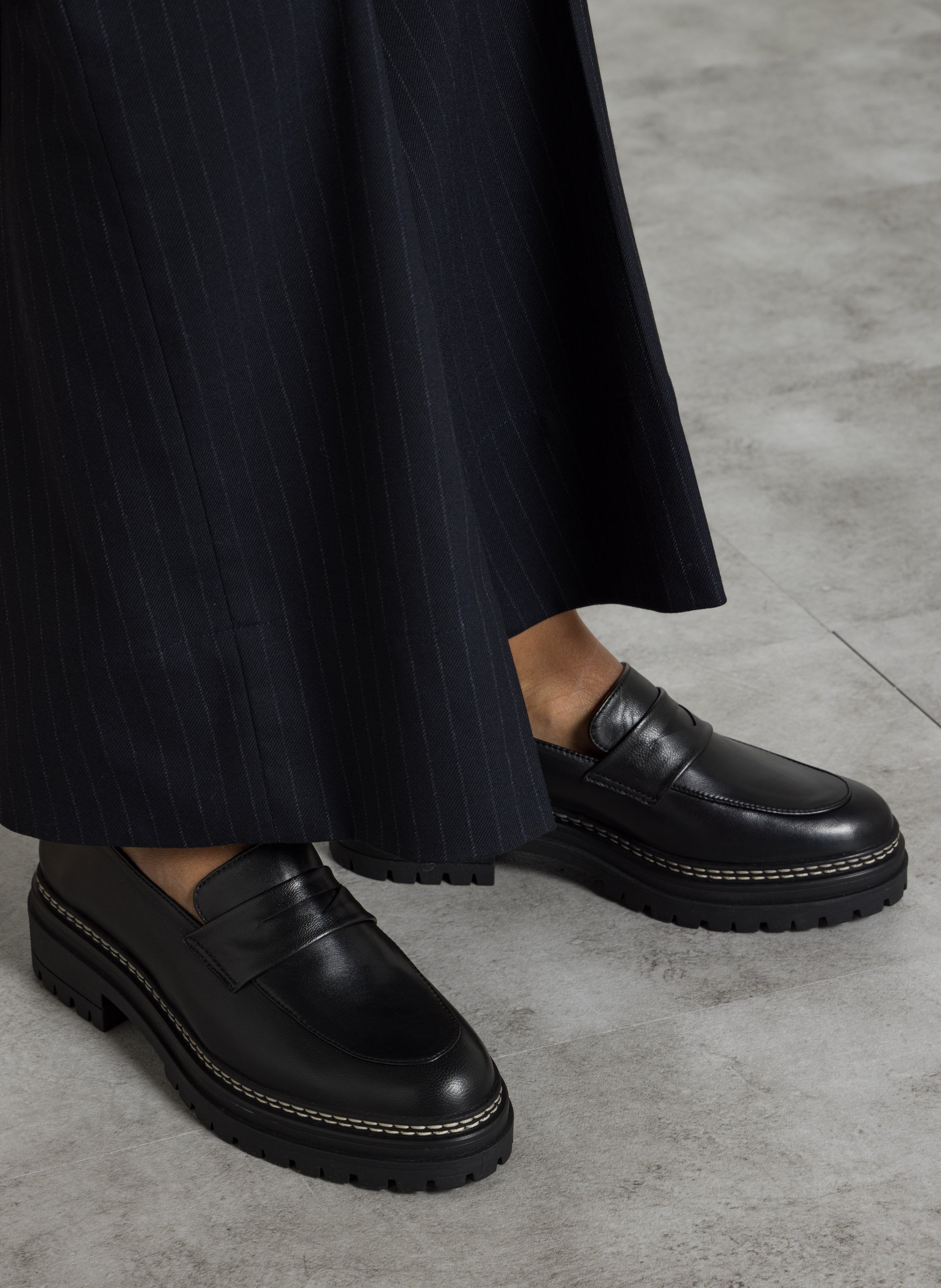 Mocasines de piel BOBBIES Negro