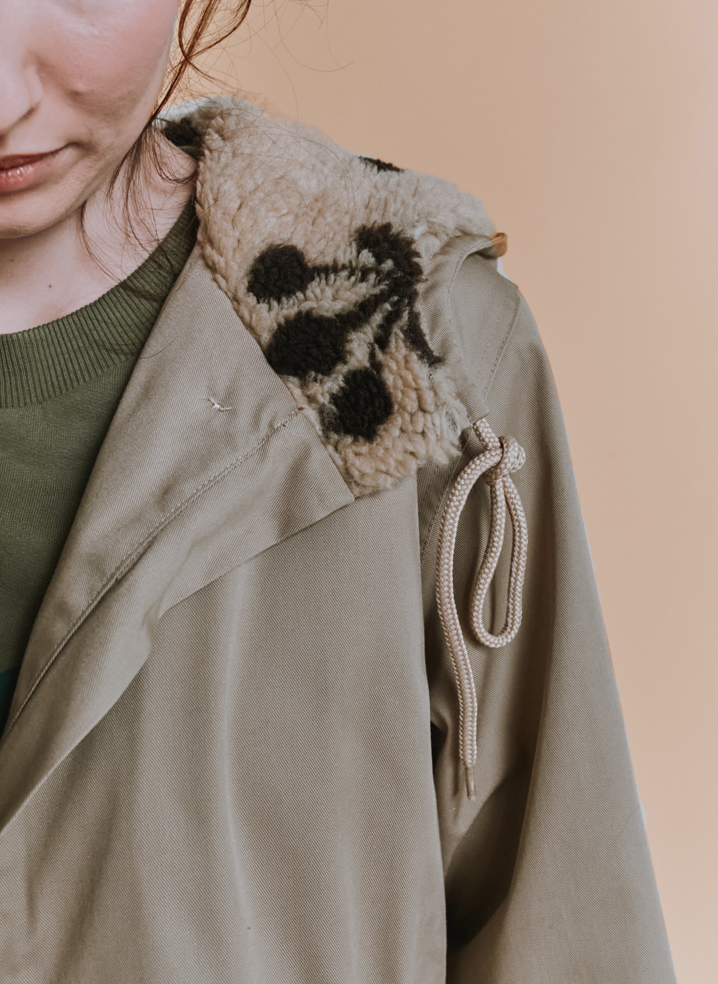 Veste à capuche cintrée EMILE ET IDA Beige