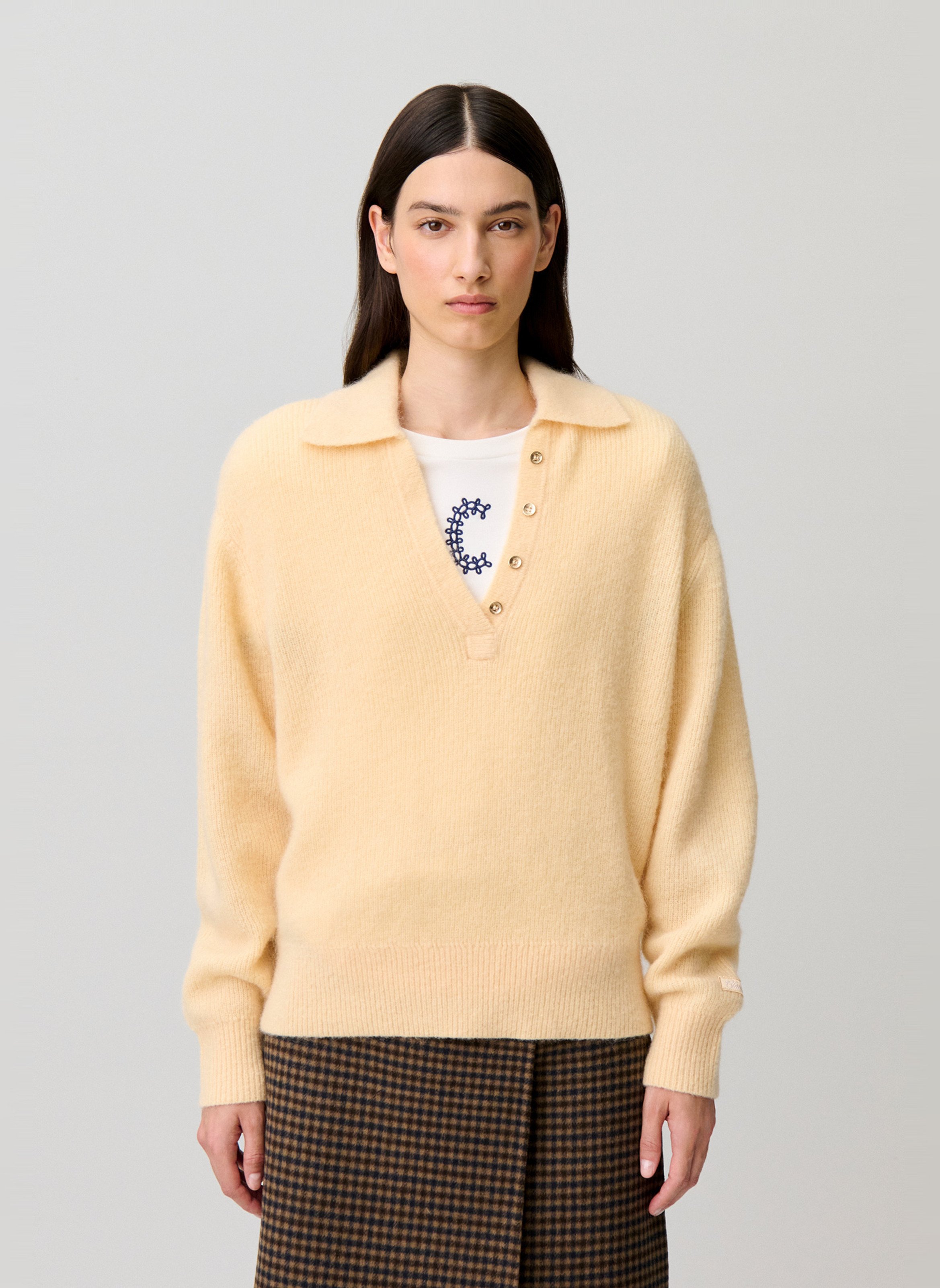 Pull droit en laine mélangée CLAUDIE PIERLOT
