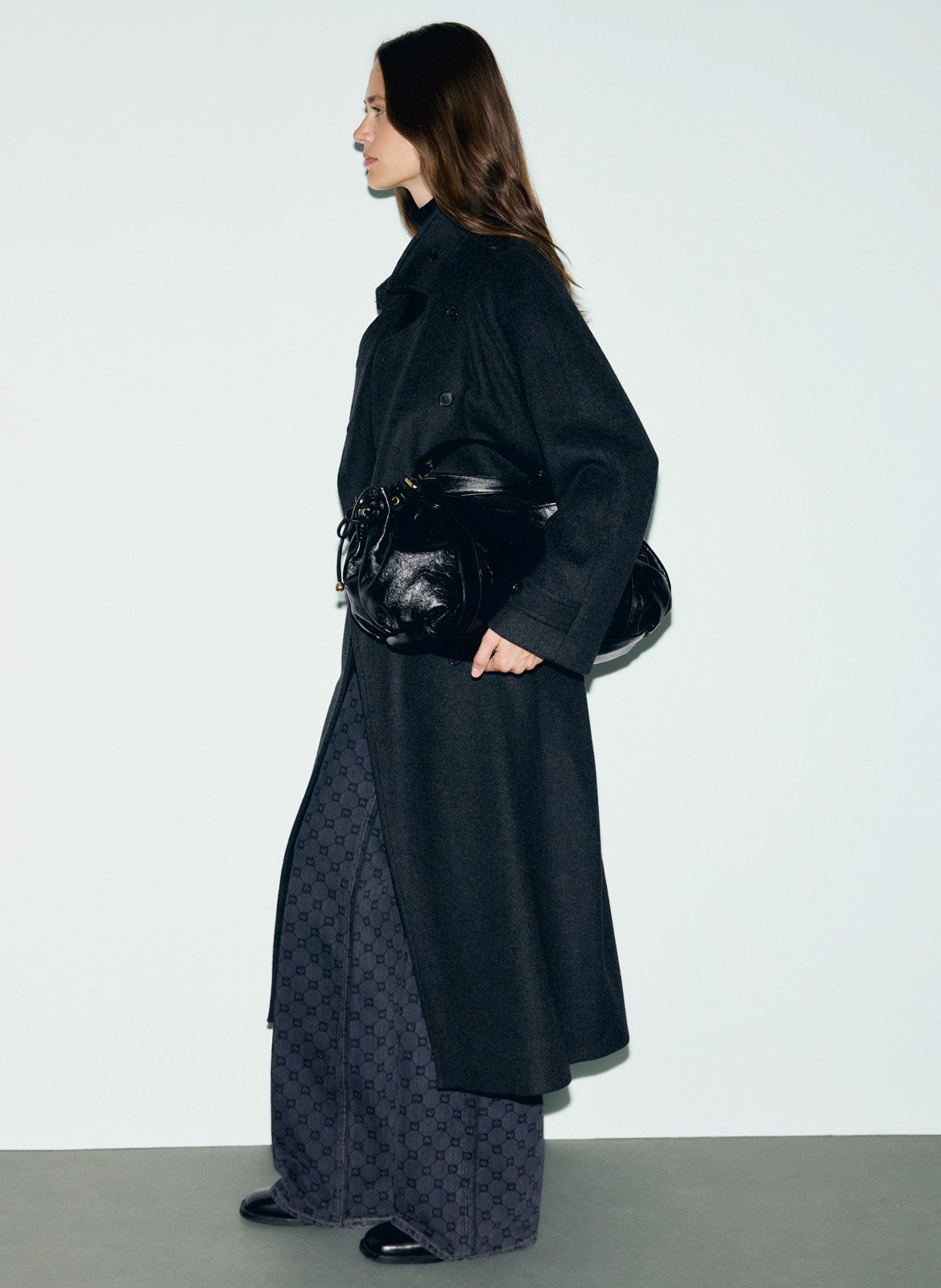 Long belted plain trench coat GERARD DAREL Grey