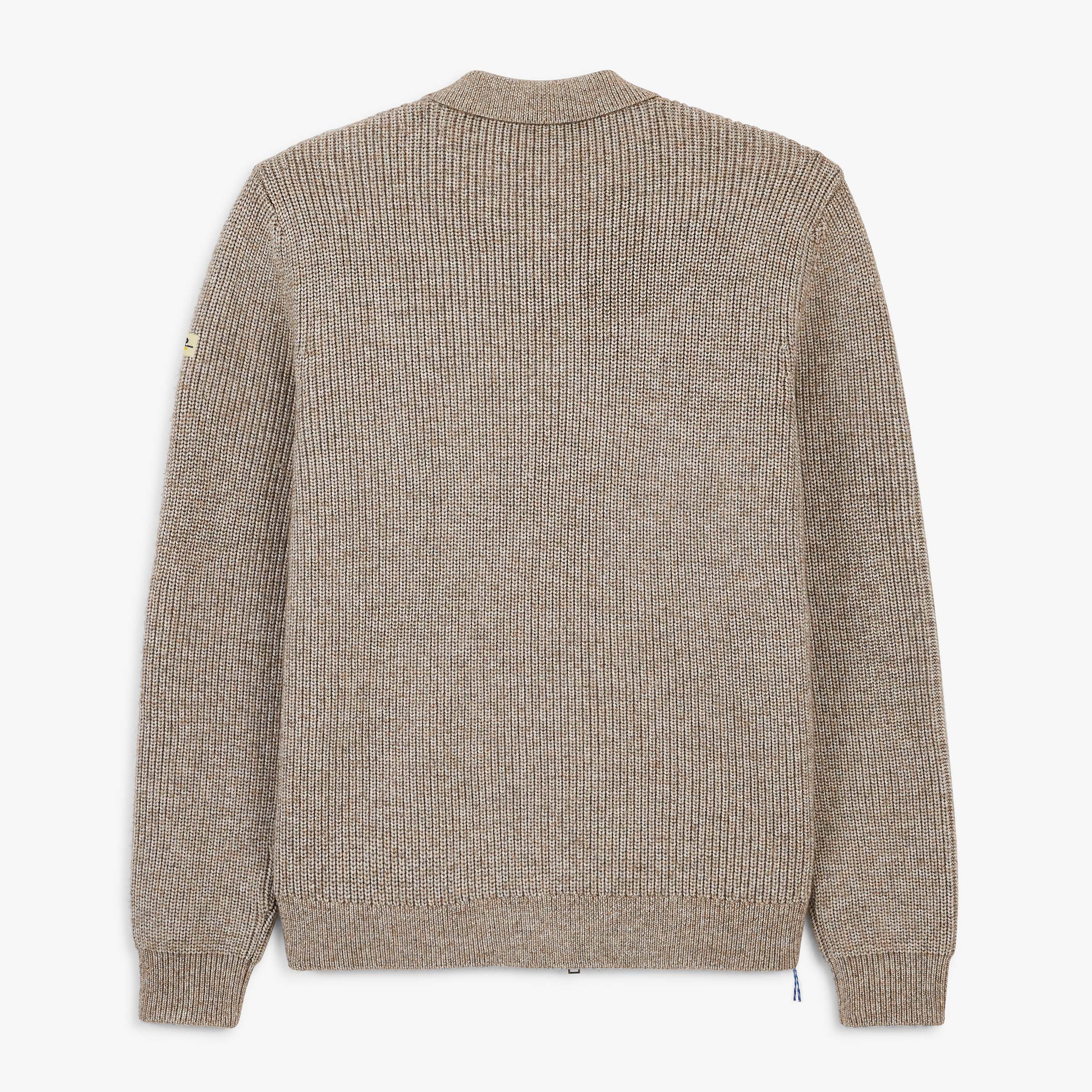Chunky knit zip-up cardigan SERGE BLANCO Beige