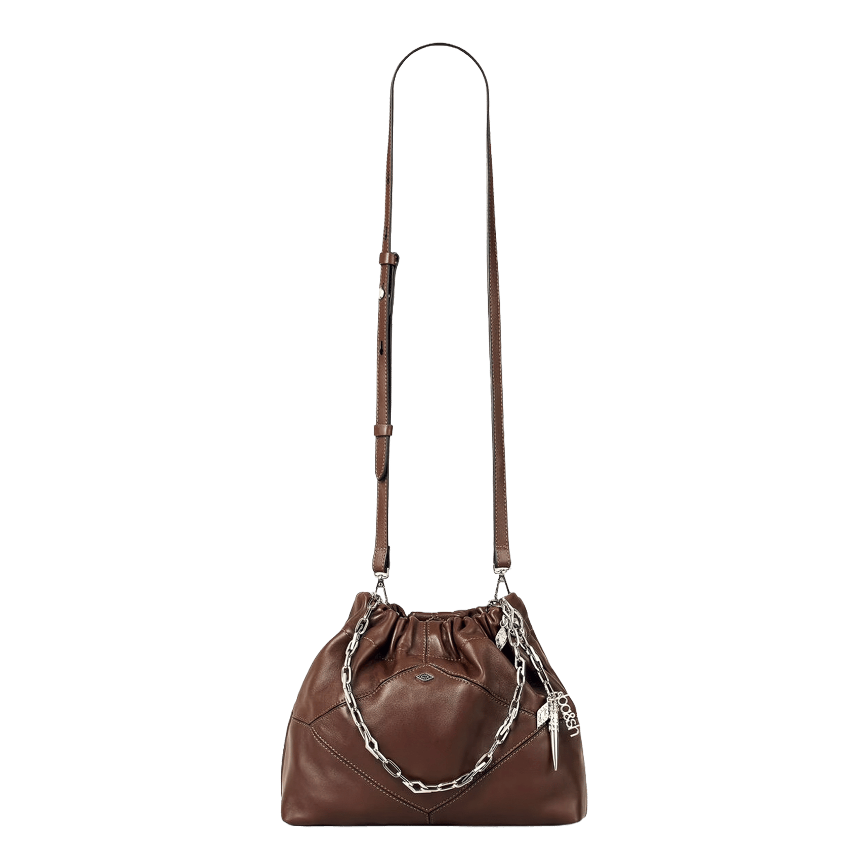 Sac porté épaule en cuir BA&SH Marron