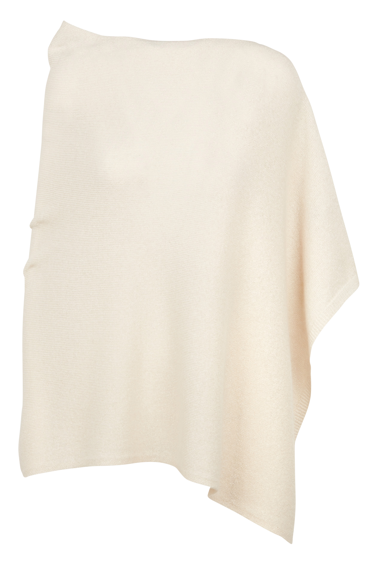 Poncho asymétrique en cachemire mélangé CAROLL Beige