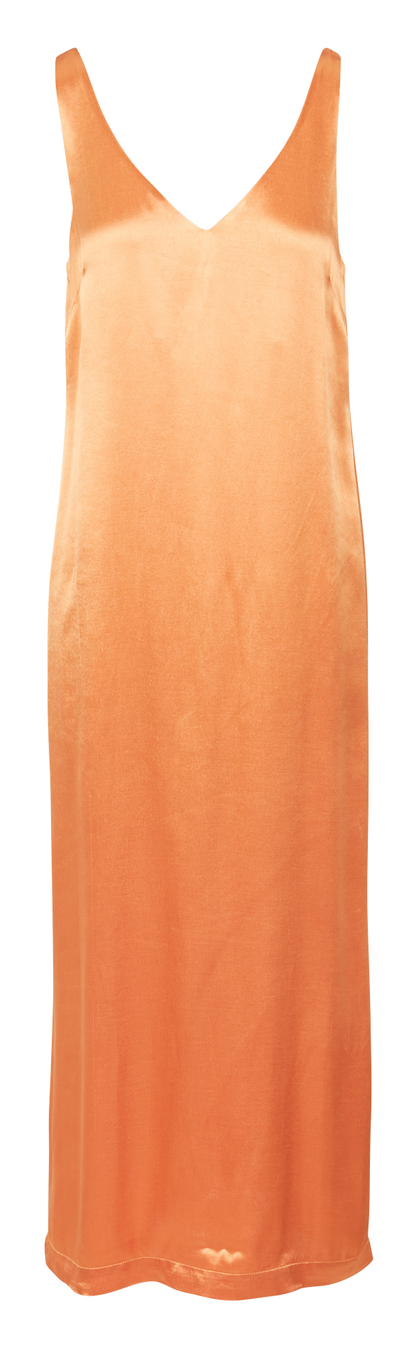 Lange jurk van satijnachtige viscose COLLECTORS CLUB Oranje