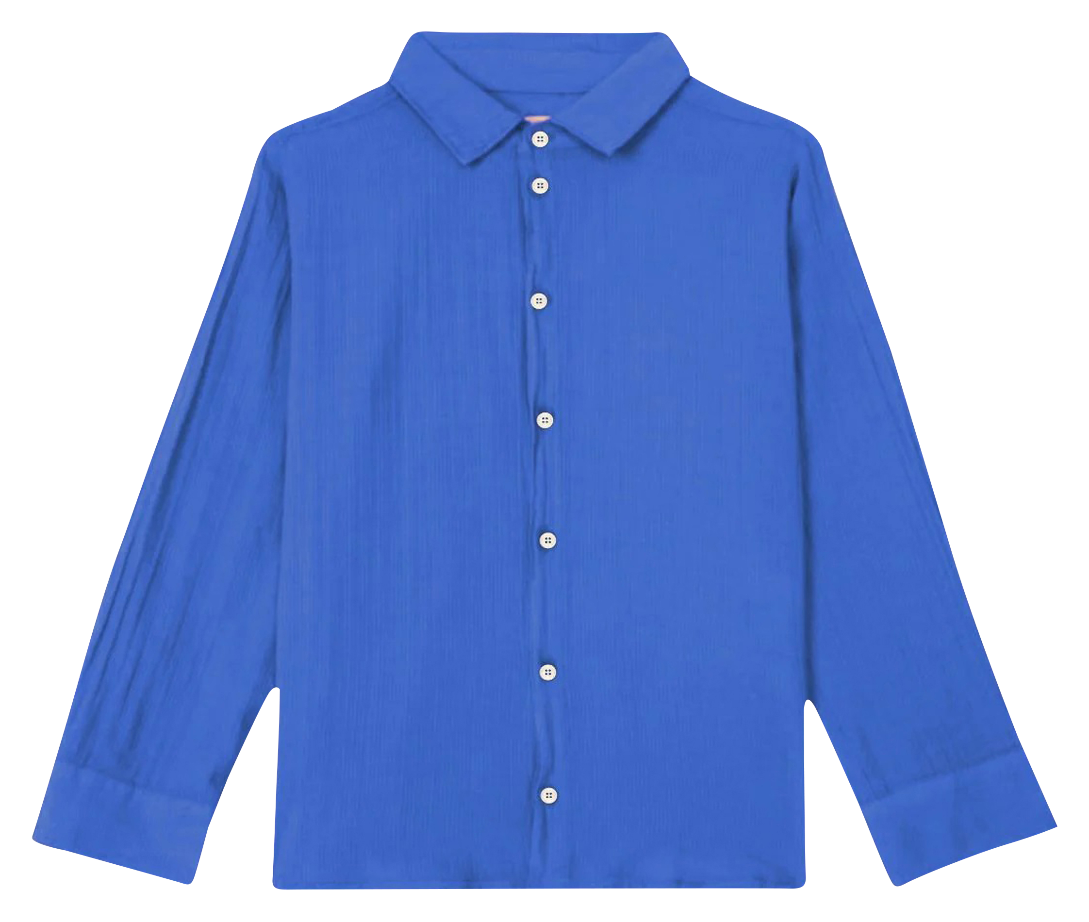 Chemise droite col classique en coton SUNCHILD Bleu
