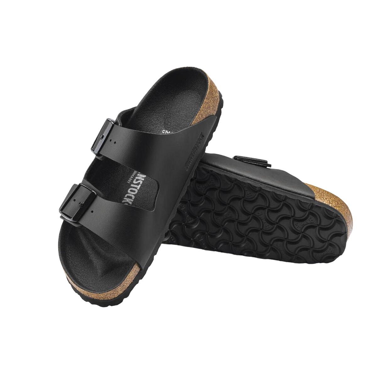 Faux leather sandals BIRKENSTOCK Black