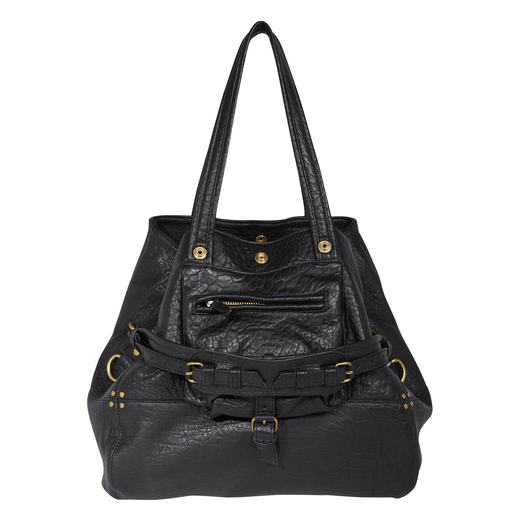 Leather shoulder tote bag JEROME DREYFUSS Black