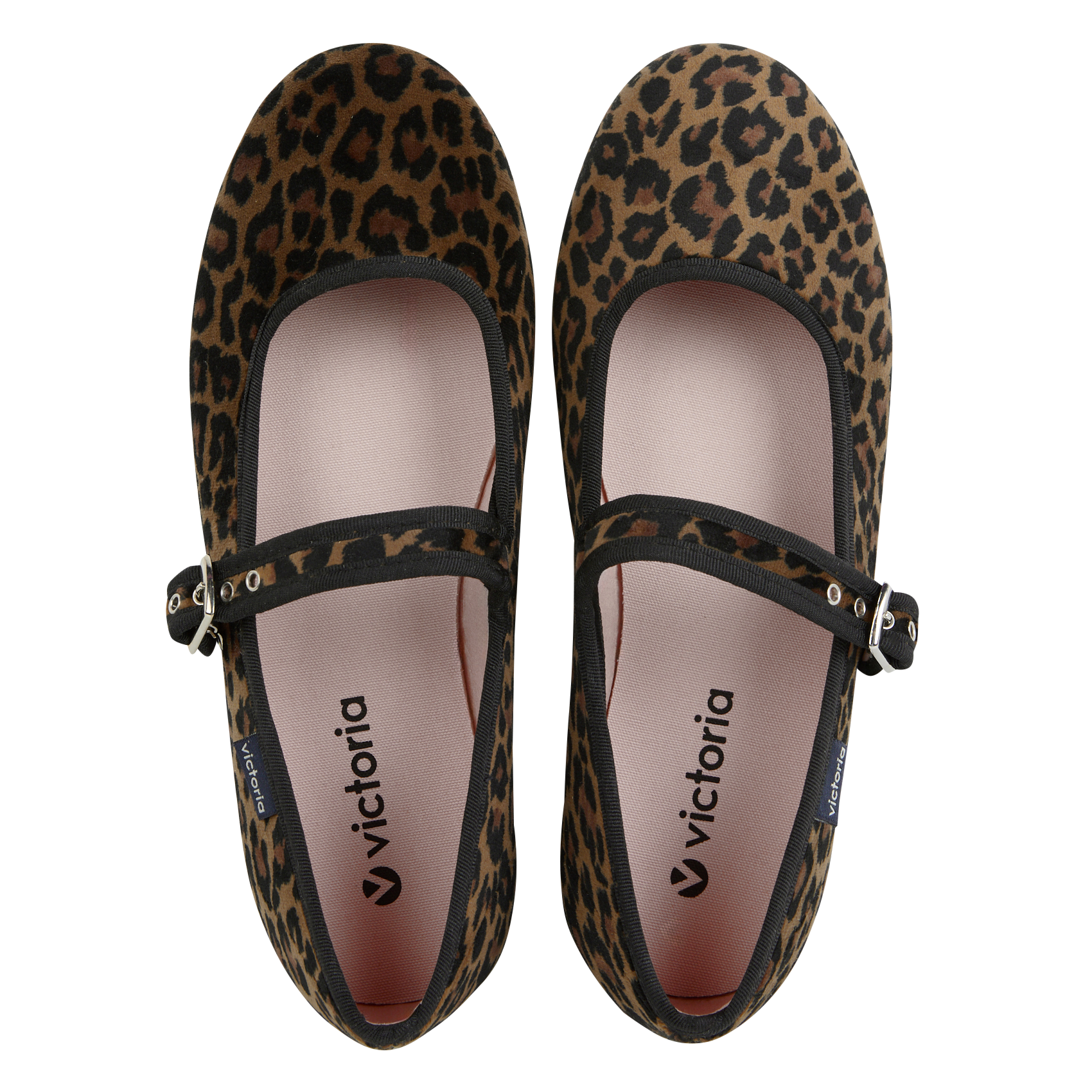 Ballerines imprimées VICTORIA Marron