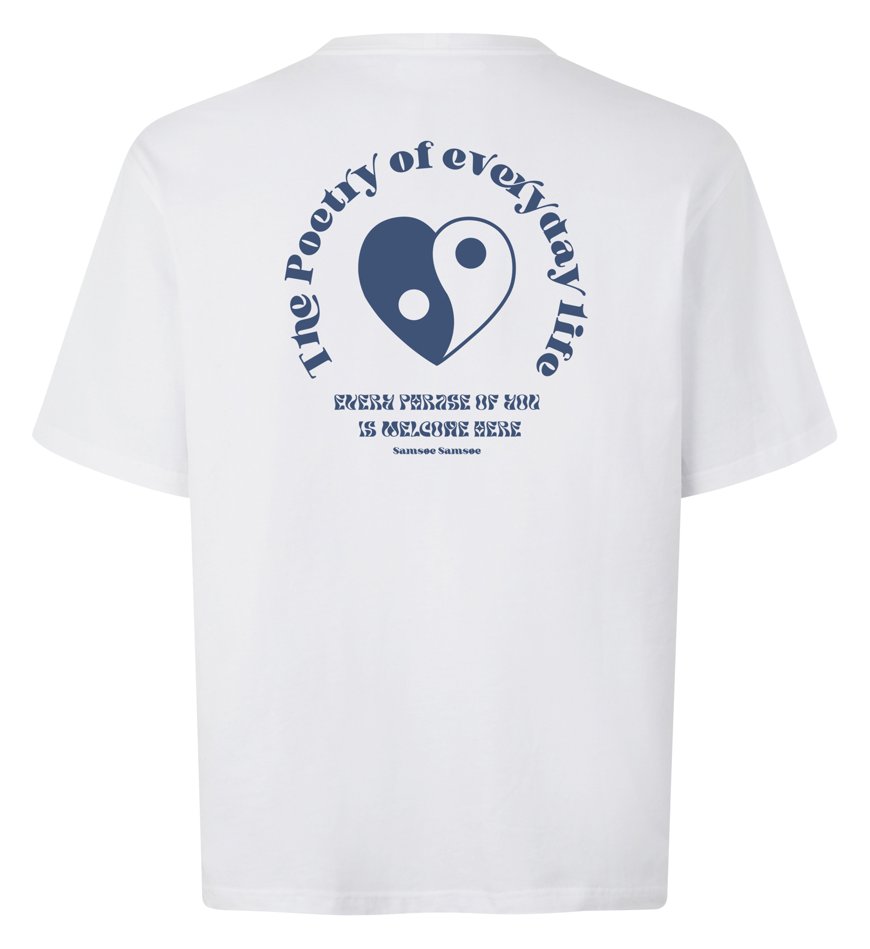 Short-sleeved printed organic cotton T-shirt SAMSOE SAMSOE White