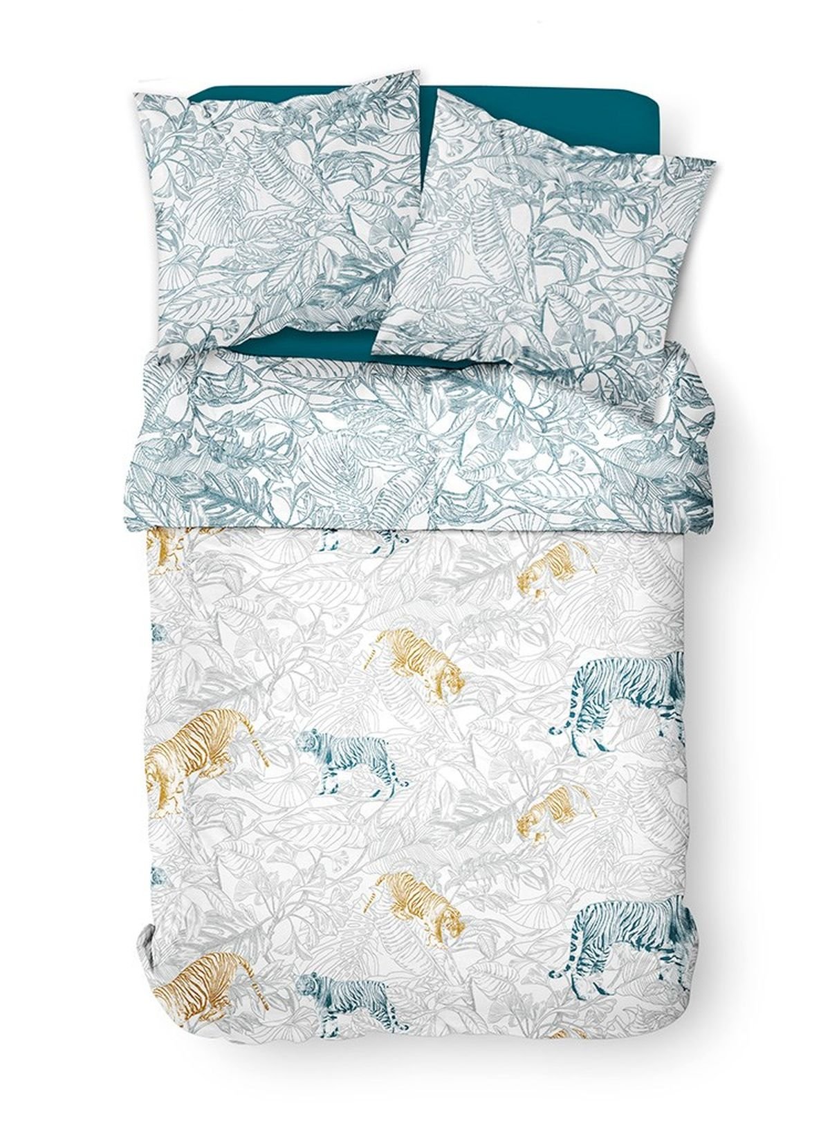 Printed cotton bedding set TODAY LINGE DE MAISON White