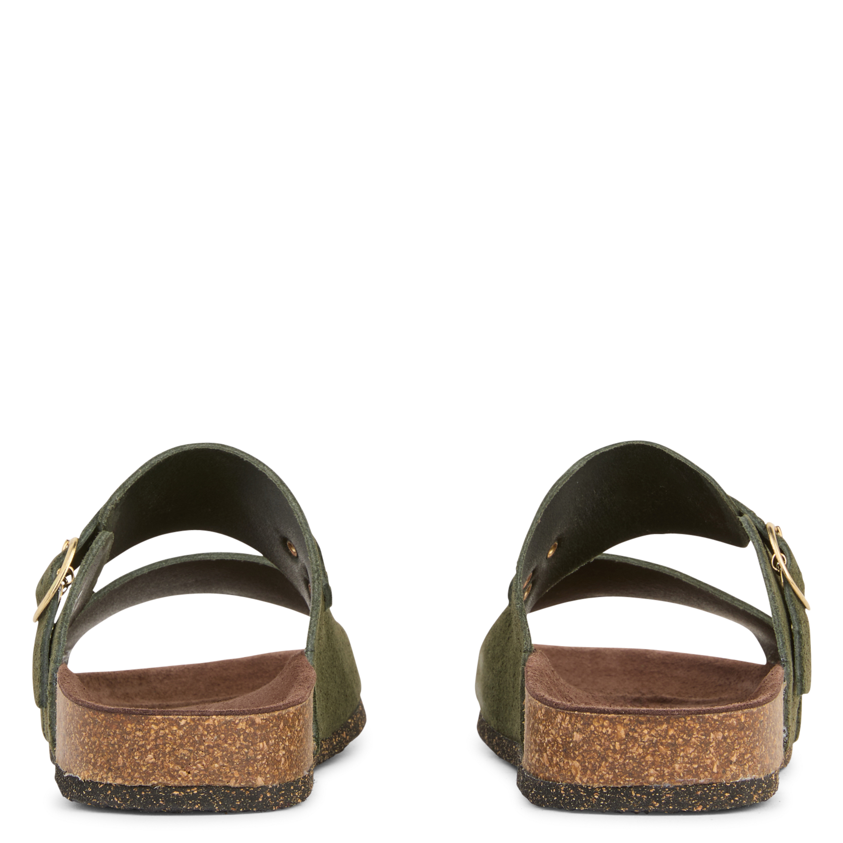 Flat soft leather sandals BOSABO Khaki