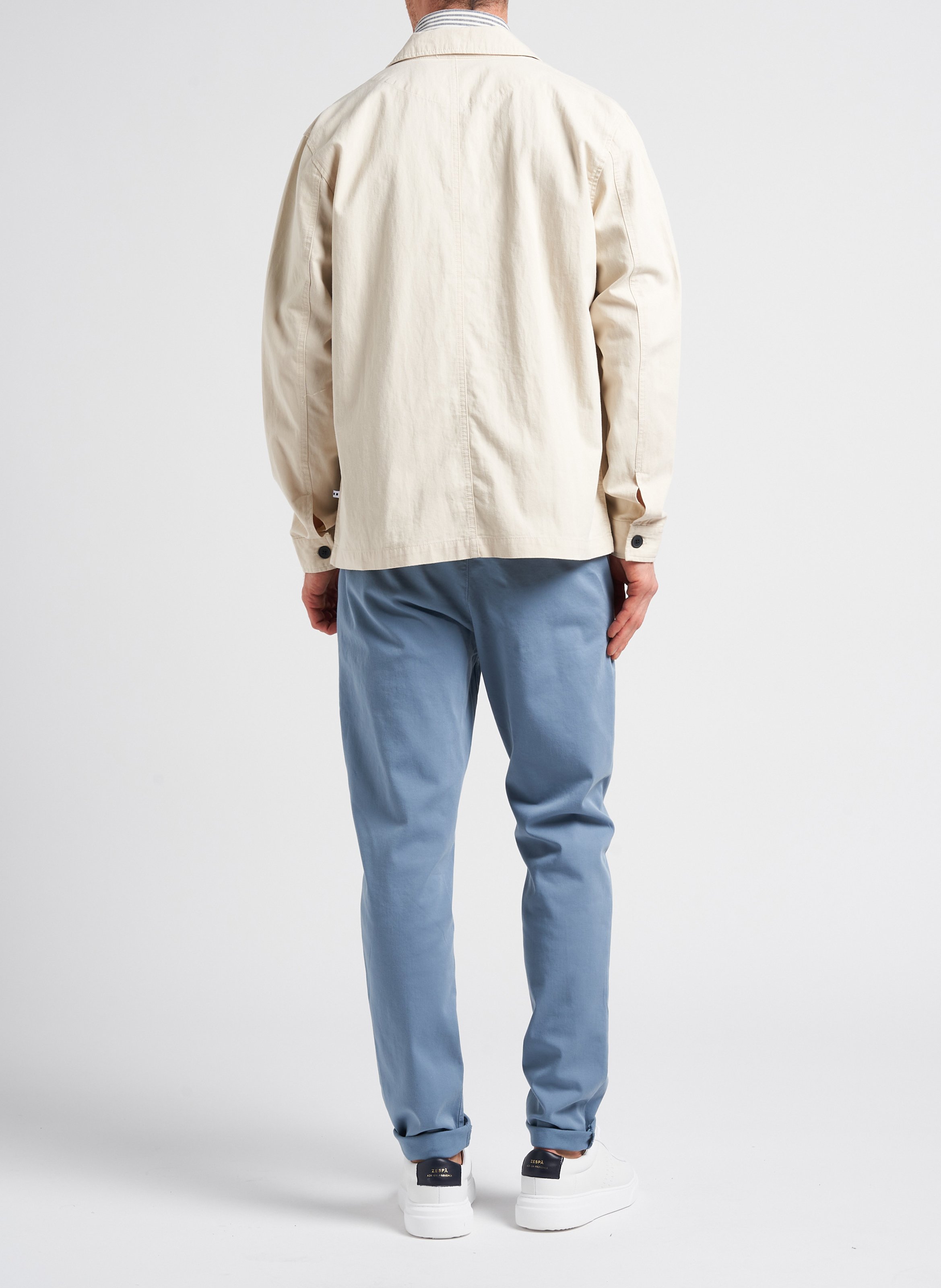 Straight-leg organic cotton-blend pants MINIMUM Blue