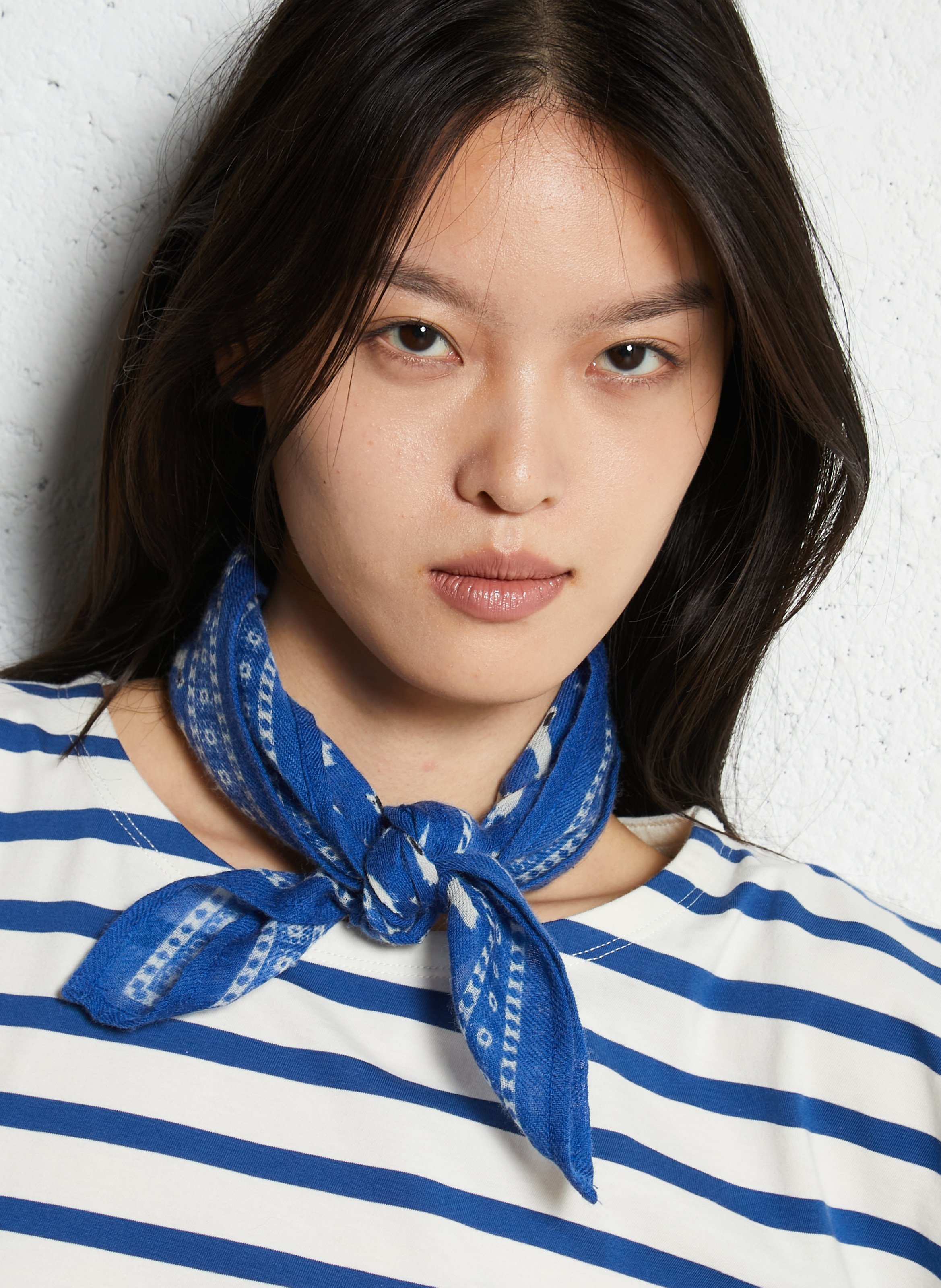 Tuch aus Wolle EMILE ET IDA Blau