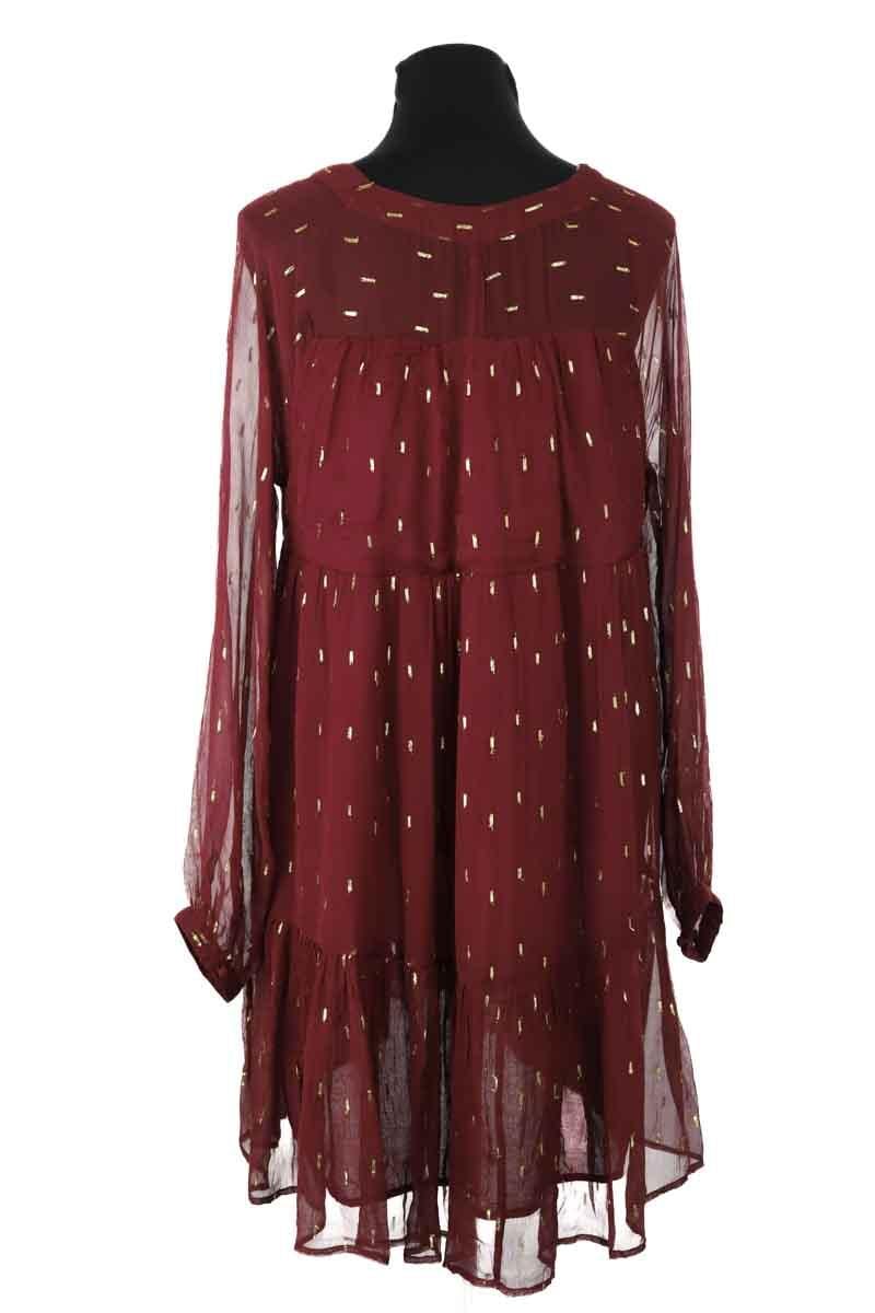 Burgundy dress SEZANE - Seconde main Red